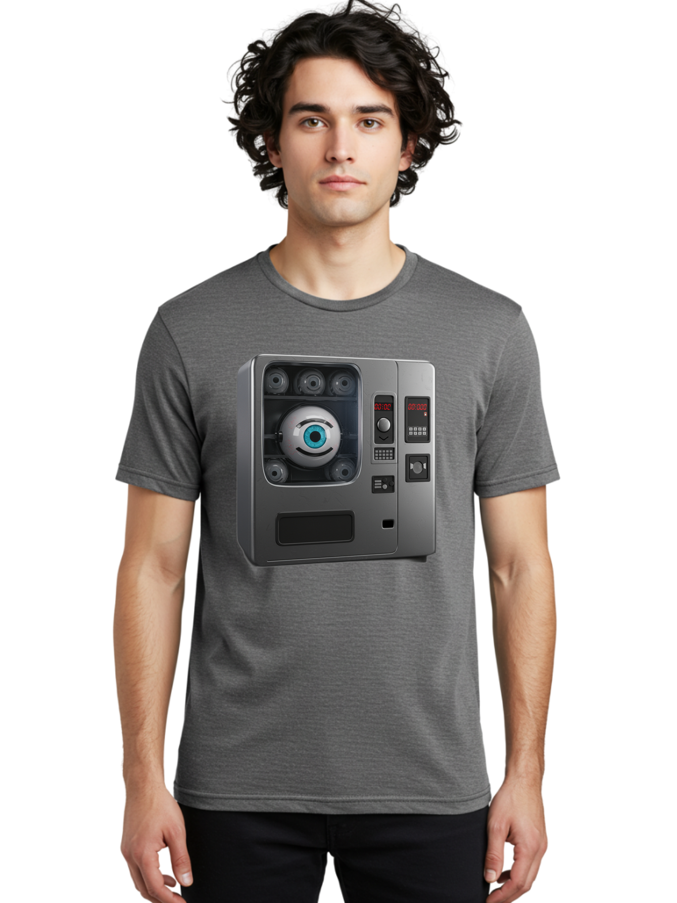 Claptrap Men'S Graphic Tee, 100% Cotton, Comfortable Casual Summer Wear, Machine Washable, Vintage Camera, Old Camera, Antique Camera, Black Camera, Classic Photography, Photography Equipment, Nostalgic Device, Film Camera, Camera Art Bak261