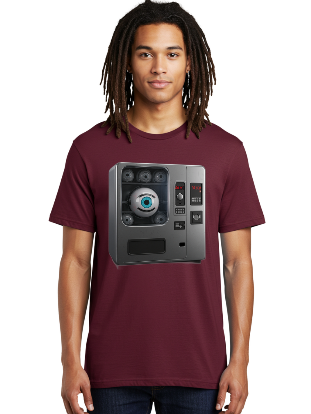 Claptrap Men'S Graphic Tee, 100% Cotton, Comfortable Casual Summer Wear, Machine Washable, Vintage Camera, Old Camera, Antique Camera, Black Camera, Classic Photography, Photography Equipment, Nostalgic Device, Film Camera, Camera Art Bak261