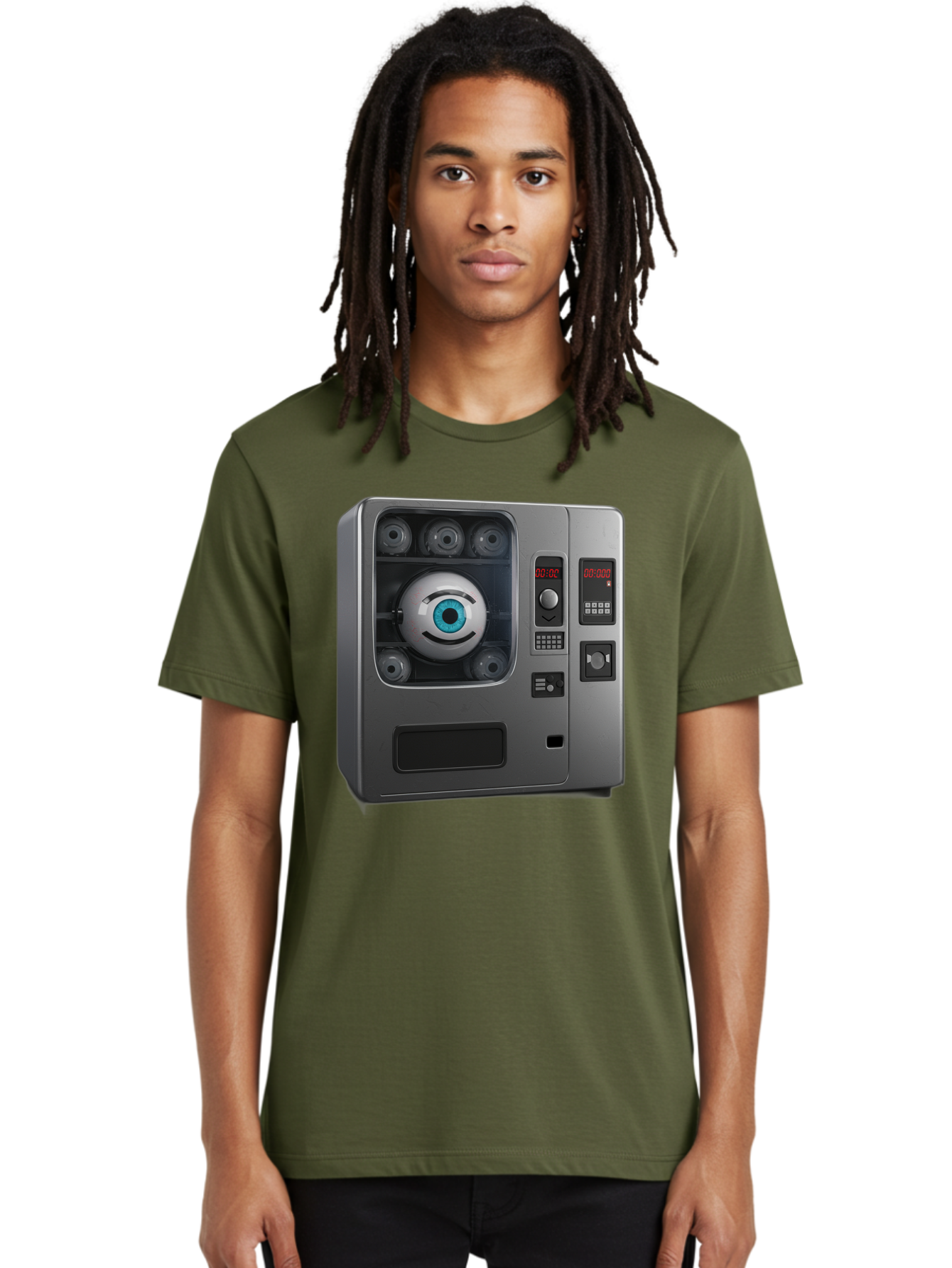 Claptrap Men'S Graphic Tee, 100% Cotton, Comfortable Casual Summer Wear, Machine Washable, Vintage Camera, Old Camera, Antique Camera, Black Camera, Classic Photography, Photography Equipment, Nostalgic Device, Film Camera, Camera Art Bak261