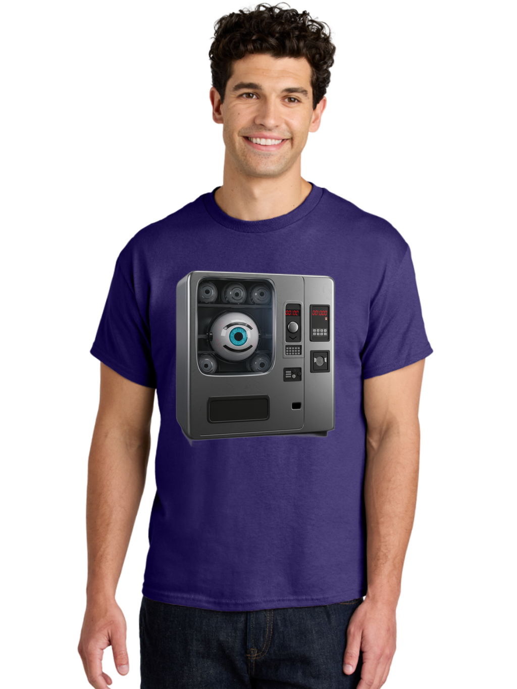 Claptrap Men'S Graphic Tee, 100% Cotton, Comfortable Casual Summer Wear, Machine Washable, Vintage Camera, Old Camera, Antique Camera, Black Camera, Classic Photography, Photography Equipment, Nostalgic Device, Film Camera, Camera Art Bak261