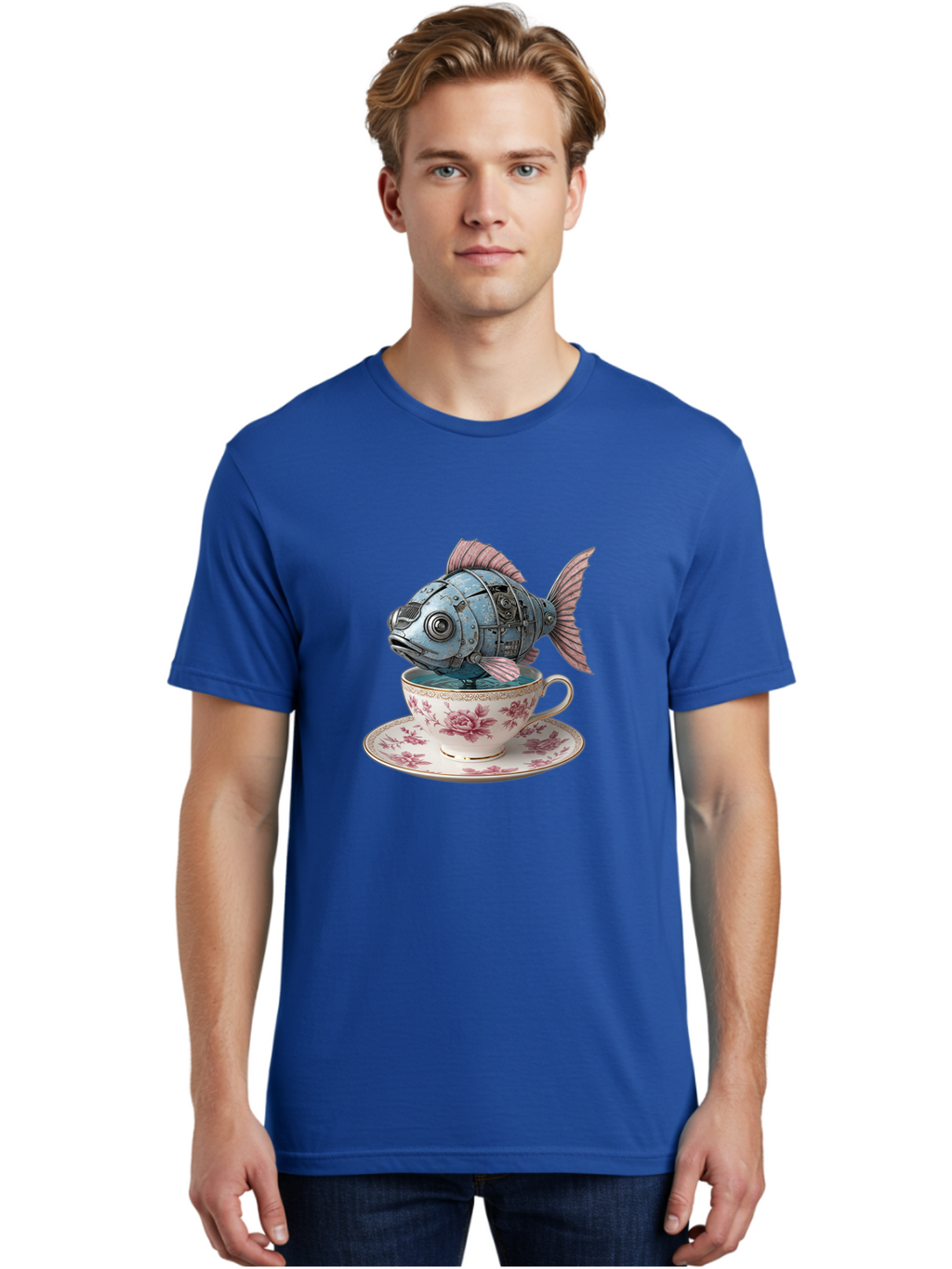 Clockwork-Fish Men'S Graphic Tee, 100% Cotton, Comfortable Casual Summer Wear, Machine Washable, Vintage Camera, Old Camera, Antique Camera, Black Camera, Classic Photography, Photography Equipment, Nostalgic Device, Film Camera, Camera Art Bak263