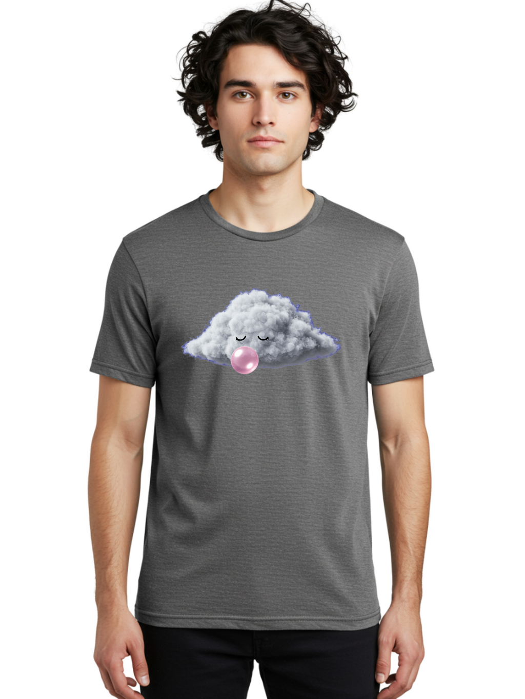 Cloud-Blowing-Bubble-1 Men'S Graphic Tee, 100% Cotton, Comfortable Casual Summer Wear, Machine Washable, Vintage Camera, Old Camera, Antique Camera, Black Camera, Classic Photography, Photography Equipment, Nostalgic Device, Film Camera, Bak264