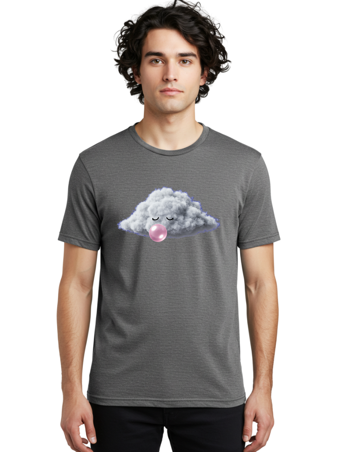 Cloud-Blowing-Bubble-1 Men'S Graphic Tee, 100% Cotton, Comfortable Casual Summer Wear, Machine Washable, Vintage Camera, Old Camera, Antique Camera, Black Camera, Classic Photography, Photography Equipment, Nostalgic Device, Film Camera, Bak264