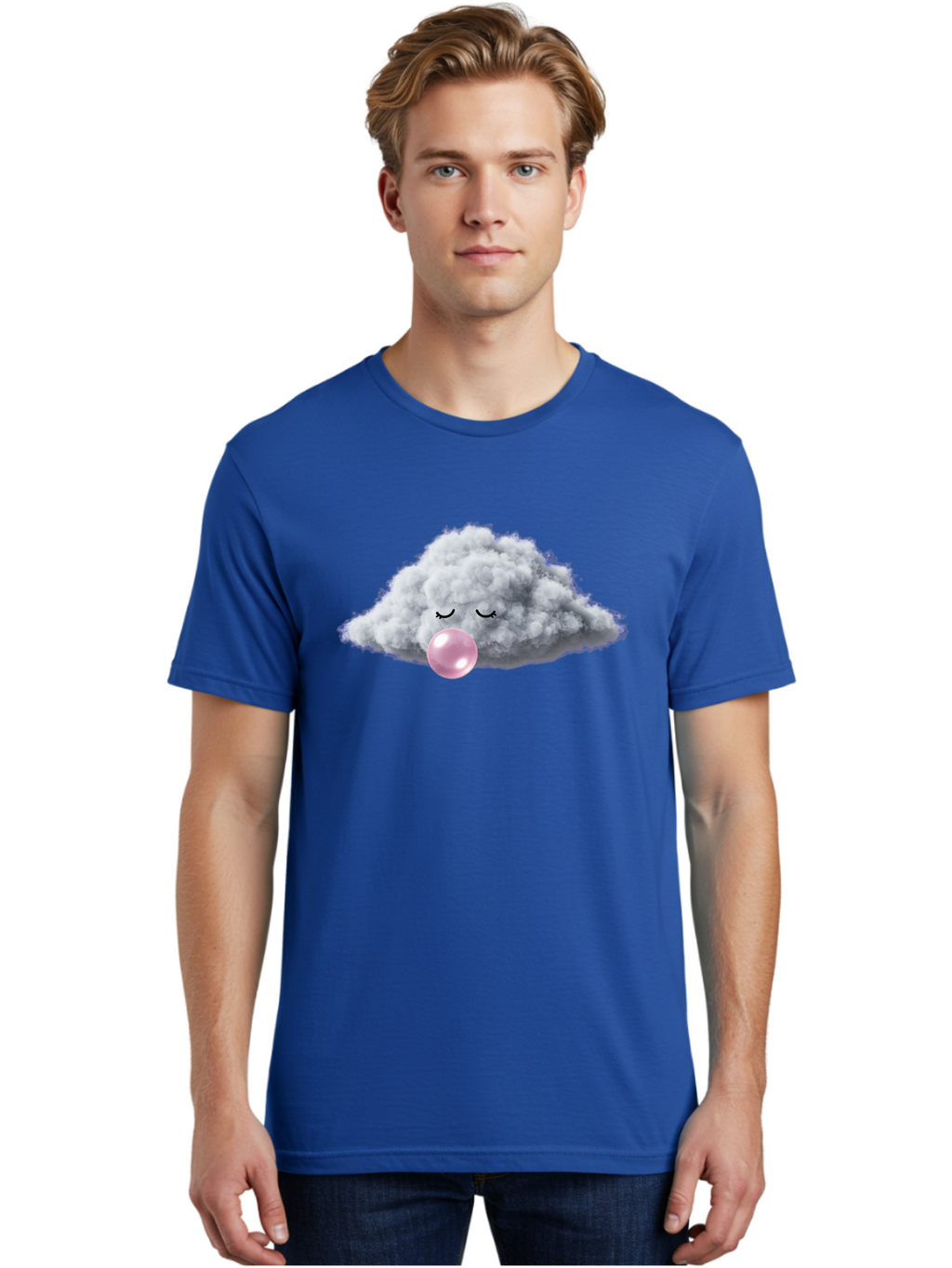 Cloud-Blowing-Bubble-1 Men'S Graphic Tee, 100% Cotton, Comfortable Casual Summer Wear, Machine Washable, Vintage Camera, Old Camera, Antique Camera, Black Camera, Classic Photography, Photography Equipment, Nostalgic Device, Film Camera, Bak264