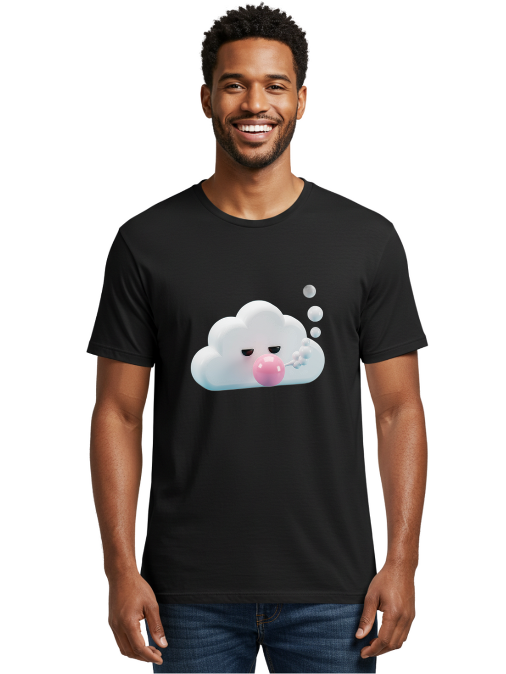 Cloud-Blowing-Bubbles Men'S Graphic Tee, 100% Cotton, Comfortable Casual Summer Wear, Machine Washable, Vintage Camera, Old Camera, Antique Camera, Black Camera, Classic Photography, Photography Equipment, Nostalgic Device, Film Camera, Bak266