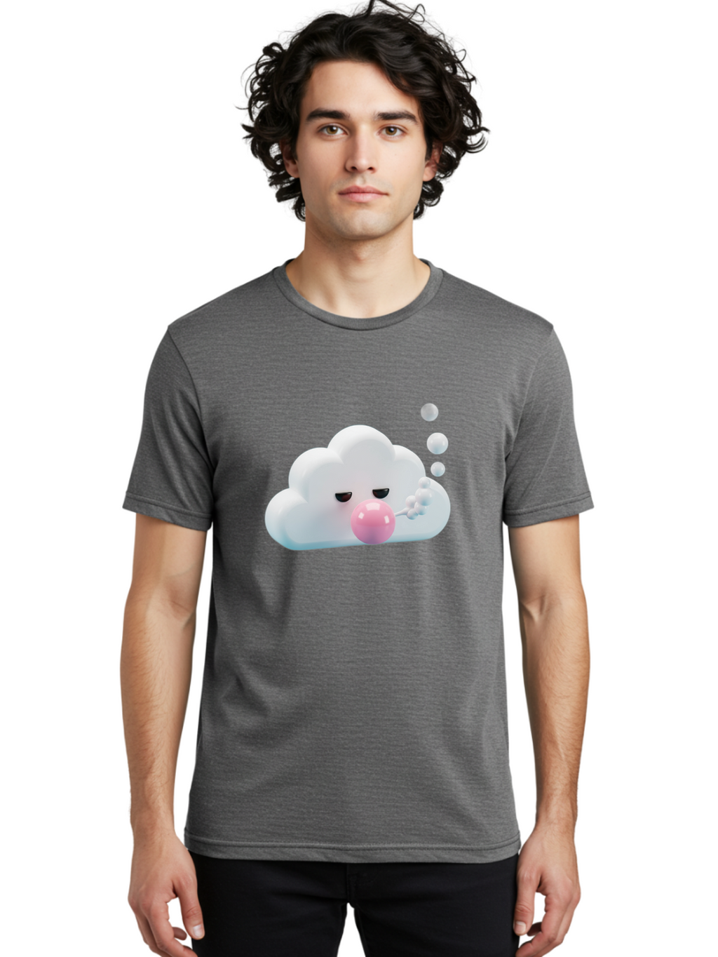 Cloud-Blowing-Bubbles Men'S Graphic Tee, 100% Cotton, Comfortable Casual Summer Wear, Machine Washable, Vintage Camera, Old Camera, Antique Camera, Black Camera, Classic Photography, Photography Equipment, Nostalgic Device, Film Camera, Bak266