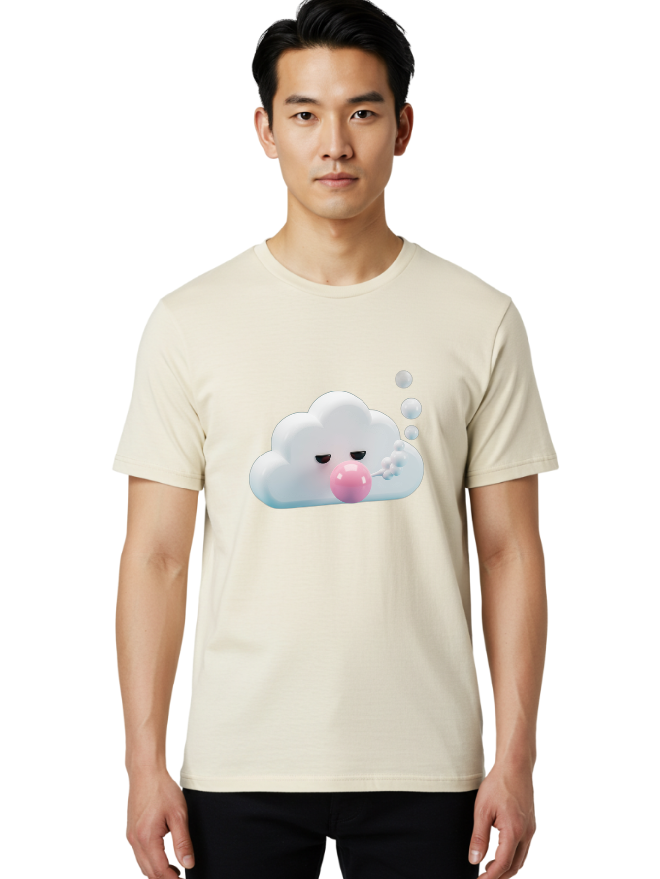 Cloud-Blowing-Bubbles Men'S Graphic Tee, 100% Cotton, Comfortable Casual Summer Wear, Machine Washable, Vintage Camera, Old Camera, Antique Camera, Black Camera, Classic Photography, Photography Equipment, Nostalgic Device, Film Camera, Bak266
