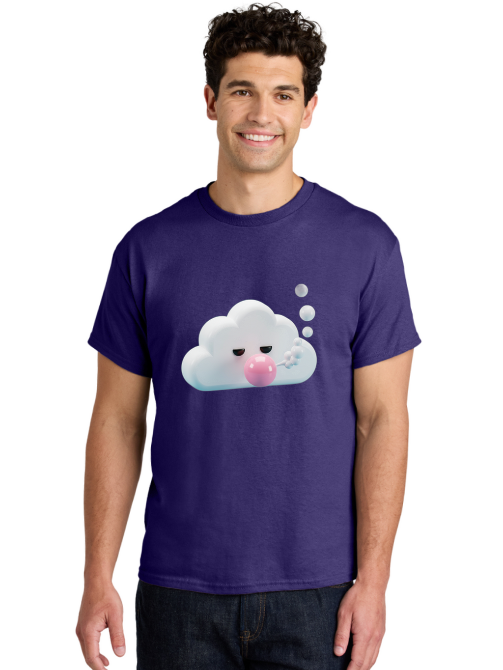 Cloud-Blowing-Bubbles Men'S Graphic Tee, 100% Cotton, Comfortable Casual Summer Wear, Machine Washable, Vintage Camera, Old Camera, Antique Camera, Black Camera, Classic Photography, Photography Equipment, Nostalgic Device, Film Camera, Bak266