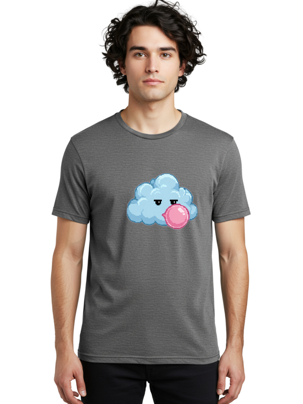 Cloud-Chewing-Pink-Gum Men'S Graphic Tee, 100% Cotton, Comfortable Casual Summer Wear, Machine Washable, Vintage Camera, Old Camera, Antique Camera, Black Camera, Classic Photography, Photography Equipment, Nostalgic Device, Film Camera, Bak268
