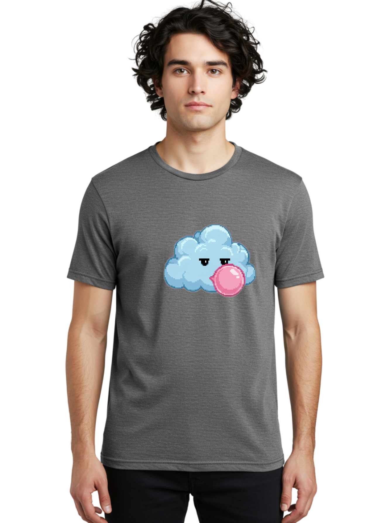 Cloud-Chewing-Pink-Gum Men'S Graphic Tee, 100% Cotton, Comfortable Casual Summer Wear, Machine Washable, Vintage Camera, Old Camera, Antique Camera, Black Camera, Classic Photography, Photography Equipment, Nostalgic Device, Film Camera, Bak268