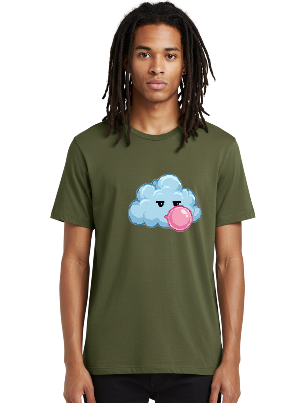 Cloud-Chewing-Pink-Gum Men'S Graphic Tee, 100% Cotton, Comfortable Casual Summer Wear, Machine Washable, Vintage Camera, Old Camera, Antique Camera, Black Camera, Classic Photography, Photography Equipment, Nostalgic Device, Film Camera, Bak268