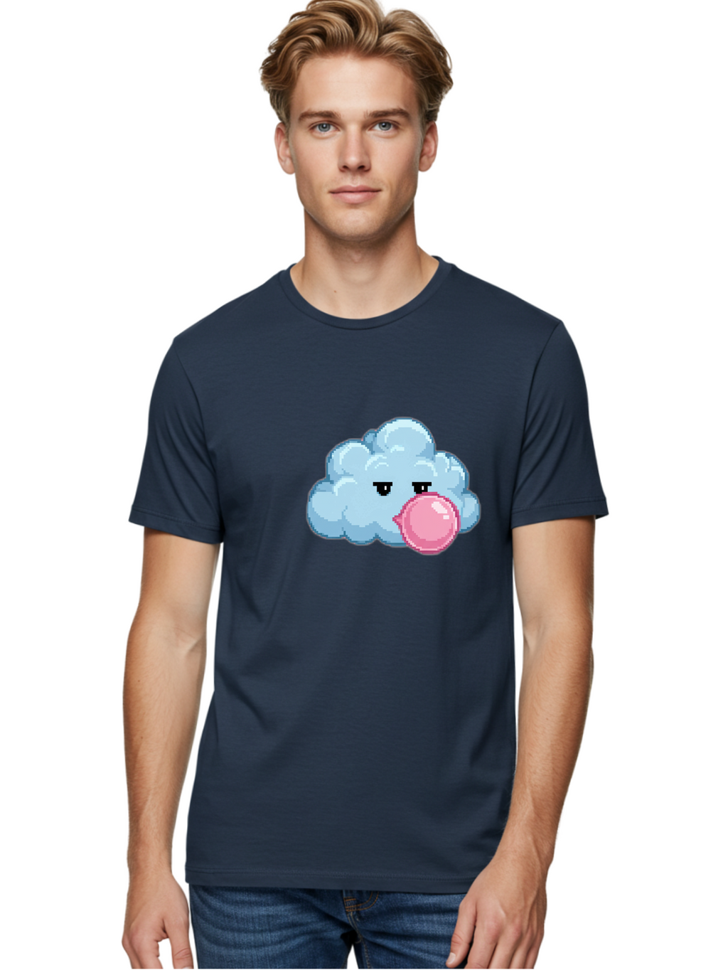 Cloud-Chewing-Pink-Gum Men'S Graphic Tee, 100% Cotton, Comfortable Casual Summer Wear, Machine Washable, Vintage Camera, Old Camera, Antique Camera, Black Camera, Classic Photography, Photography Equipment, Nostalgic Device, Film Camera, Bak268
