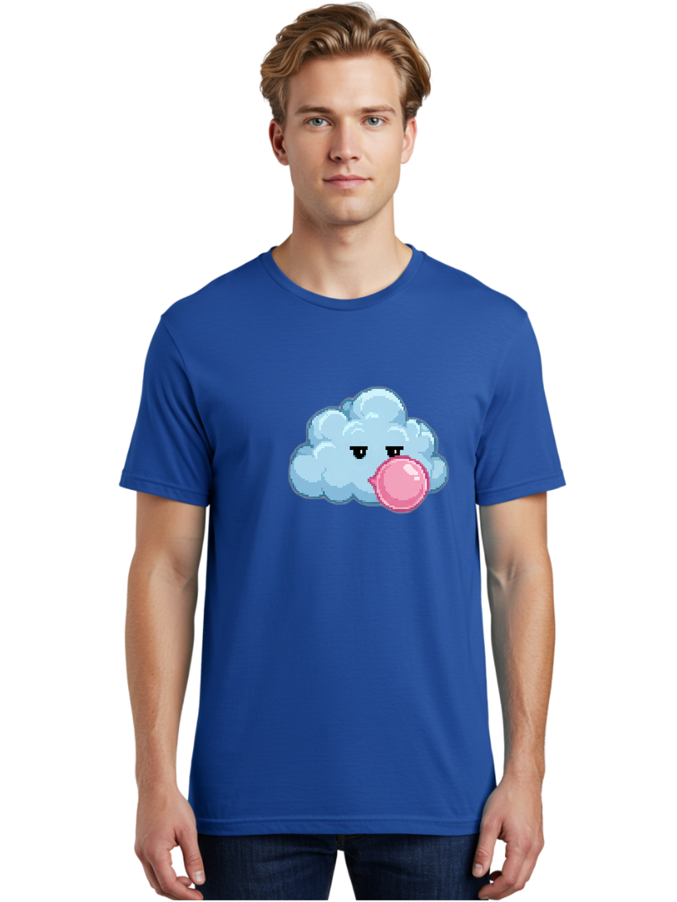 Cloud-Chewing-Pink-Gum Men'S Graphic Tee, 100% Cotton, Comfortable Casual Summer Wear, Machine Washable, Vintage Camera, Old Camera, Antique Camera, Black Camera, Classic Photography, Photography Equipment, Nostalgic Device, Film Camera, Bak268