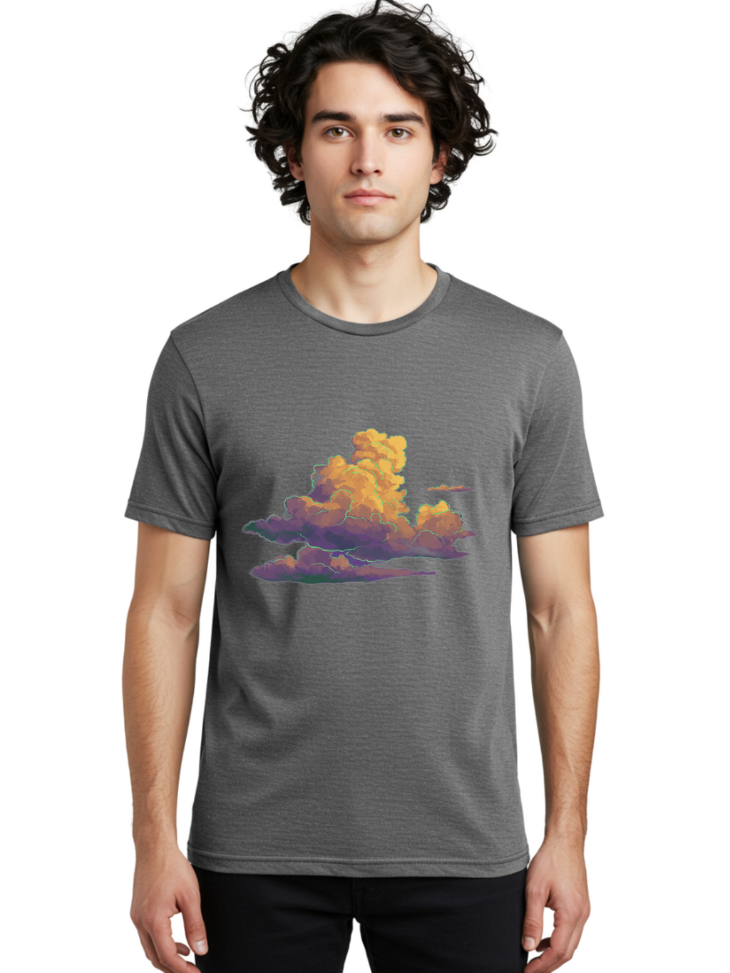 Cloud-Formation Men'S Graphic Tee, 100% Cotton, Comfortable Casual Summer Wear, Machine Washable, Vintage Camera, Old Camera, Antique Camera, Black Camera, Classic Photography, Photography Equipment, Nostalgic Device, Film Camera, Camera Art Bak269