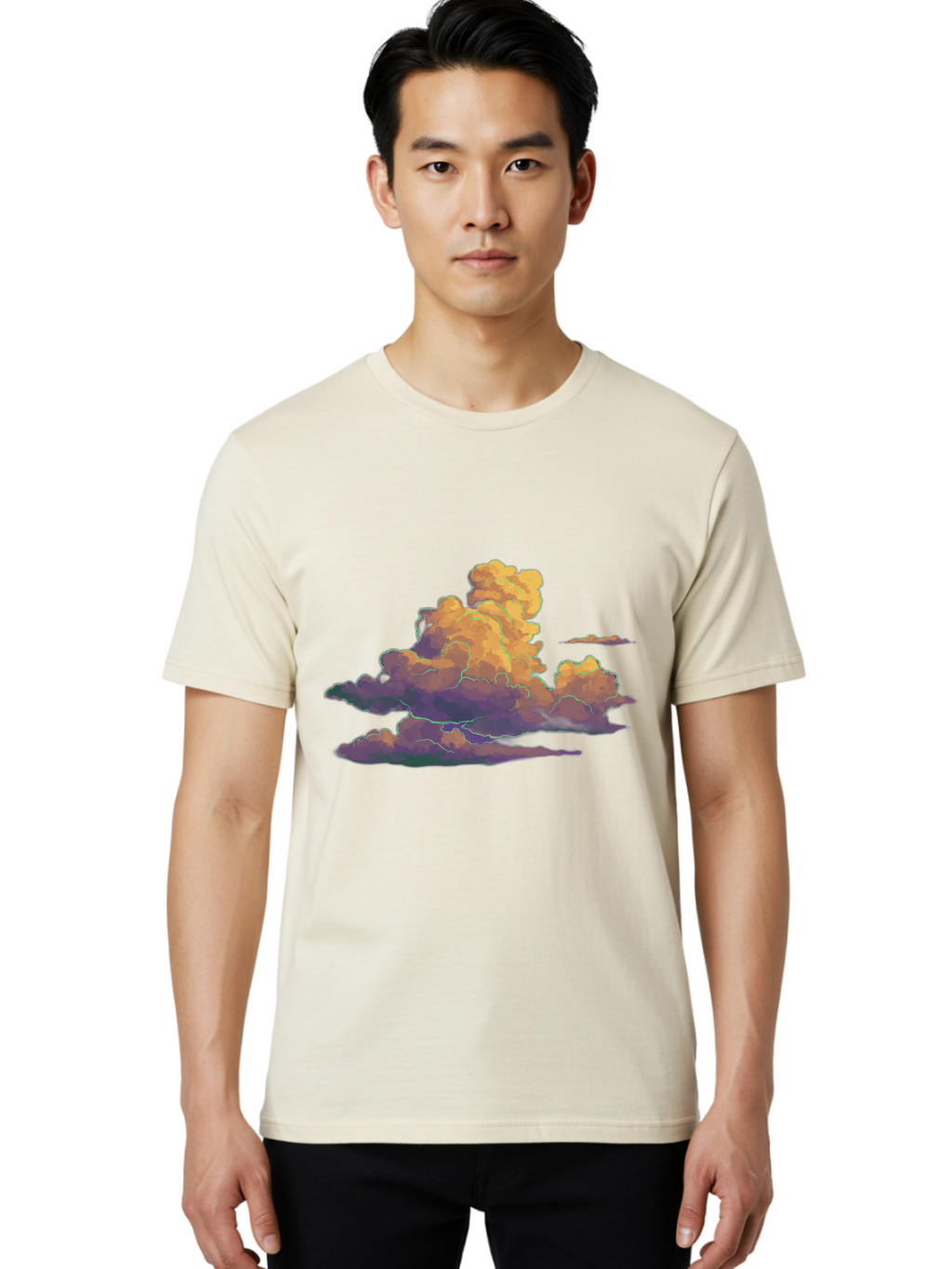 Cloud-Formation Men'S Graphic Tee, 100% Cotton, Comfortable Casual Summer Wear, Machine Washable, Vintage Camera, Old Camera, Antique Camera, Black Camera, Classic Photography, Photography Equipment, Nostalgic Device, Film Camera, Camera Art Bak269