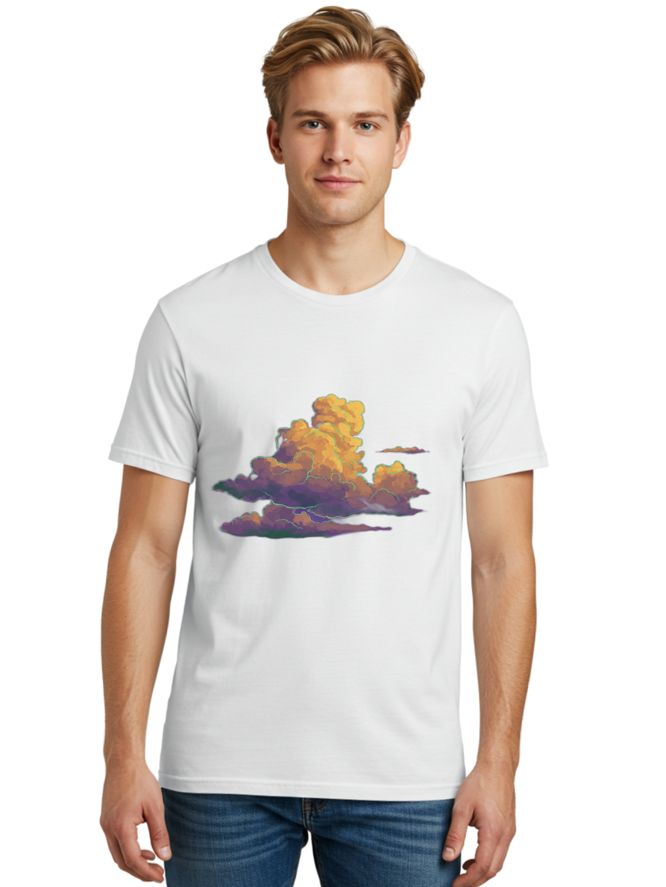 Cloud-Formation Men'S Graphic Tee, 100% Cotton, Comfortable Casual Summer Wear, Machine Washable, Vintage Camera, Old Camera, Antique Camera, Black Camera, Classic Photography, Photography Equipment, Nostalgic Device, Film Camera, Camera Art Bak269