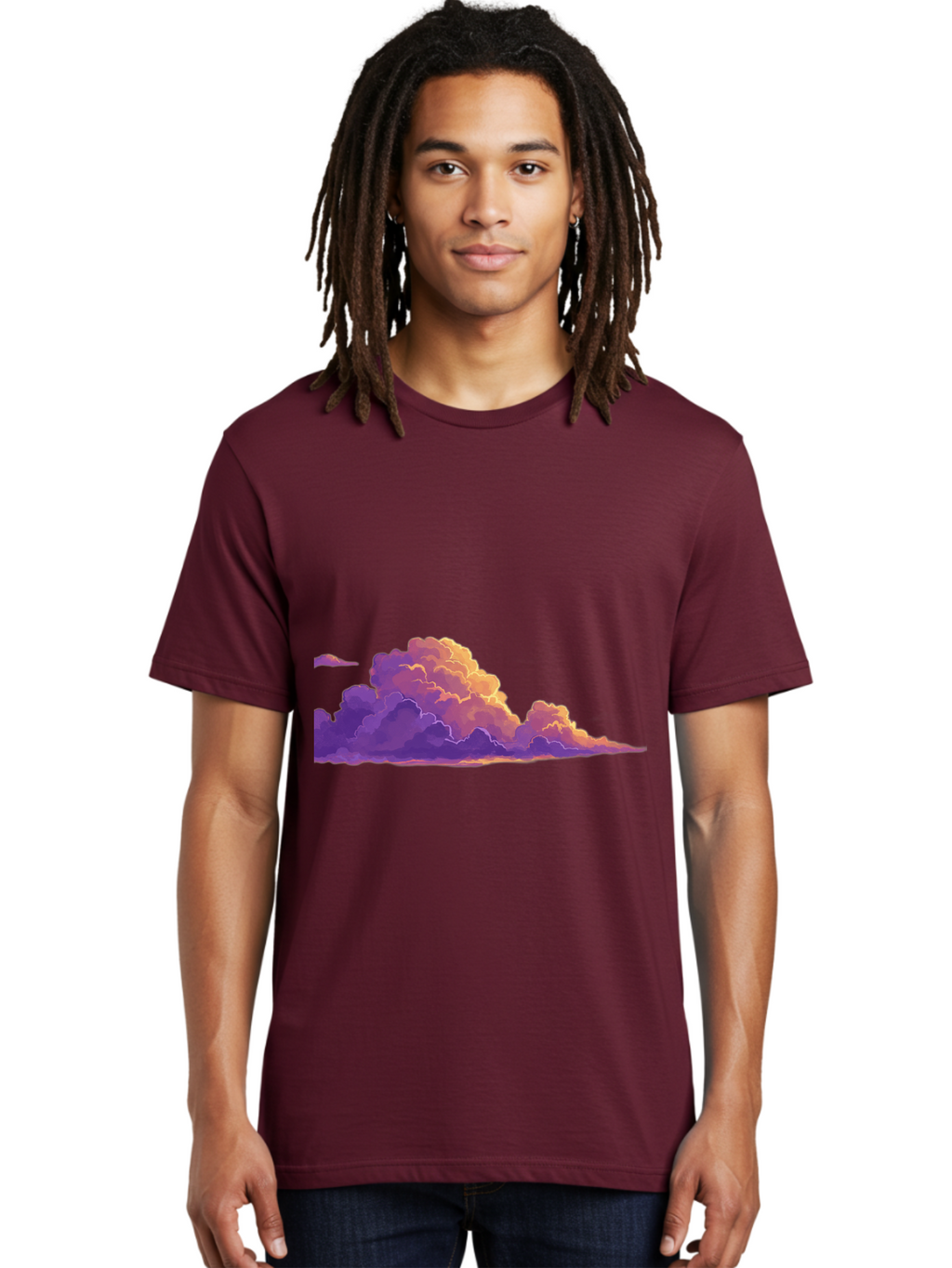 Clouds Men'S Graphic Tee, 100% Cotton, Comfortable Casual Summer Wear, Machine Washable, Vintage Camera, Old Camera, Antique Camera, Black Camera, Classic Photography, Photography Equipment, Nostalgic Device, Film Camera, Camera Art Bak272