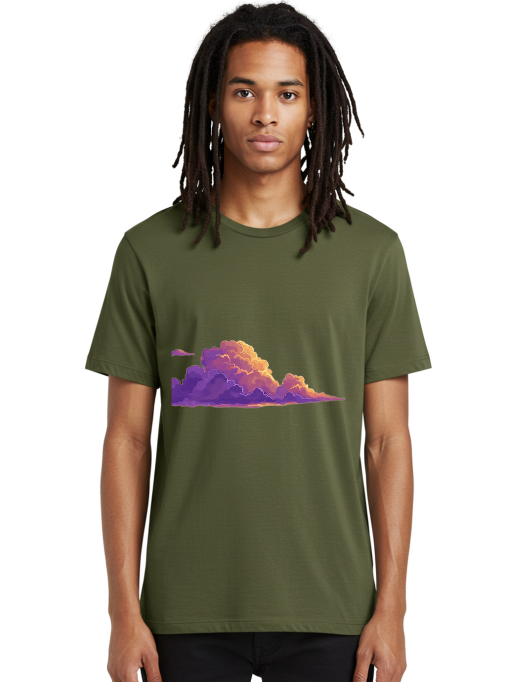 Clouds Men'S Graphic Tee, 100% Cotton, Comfortable Casual Summer Wear, Machine Washable, Vintage Camera, Old Camera, Antique Camera, Black Camera, Classic Photography, Photography Equipment, Nostalgic Device, Film Camera, Camera Art Bak272