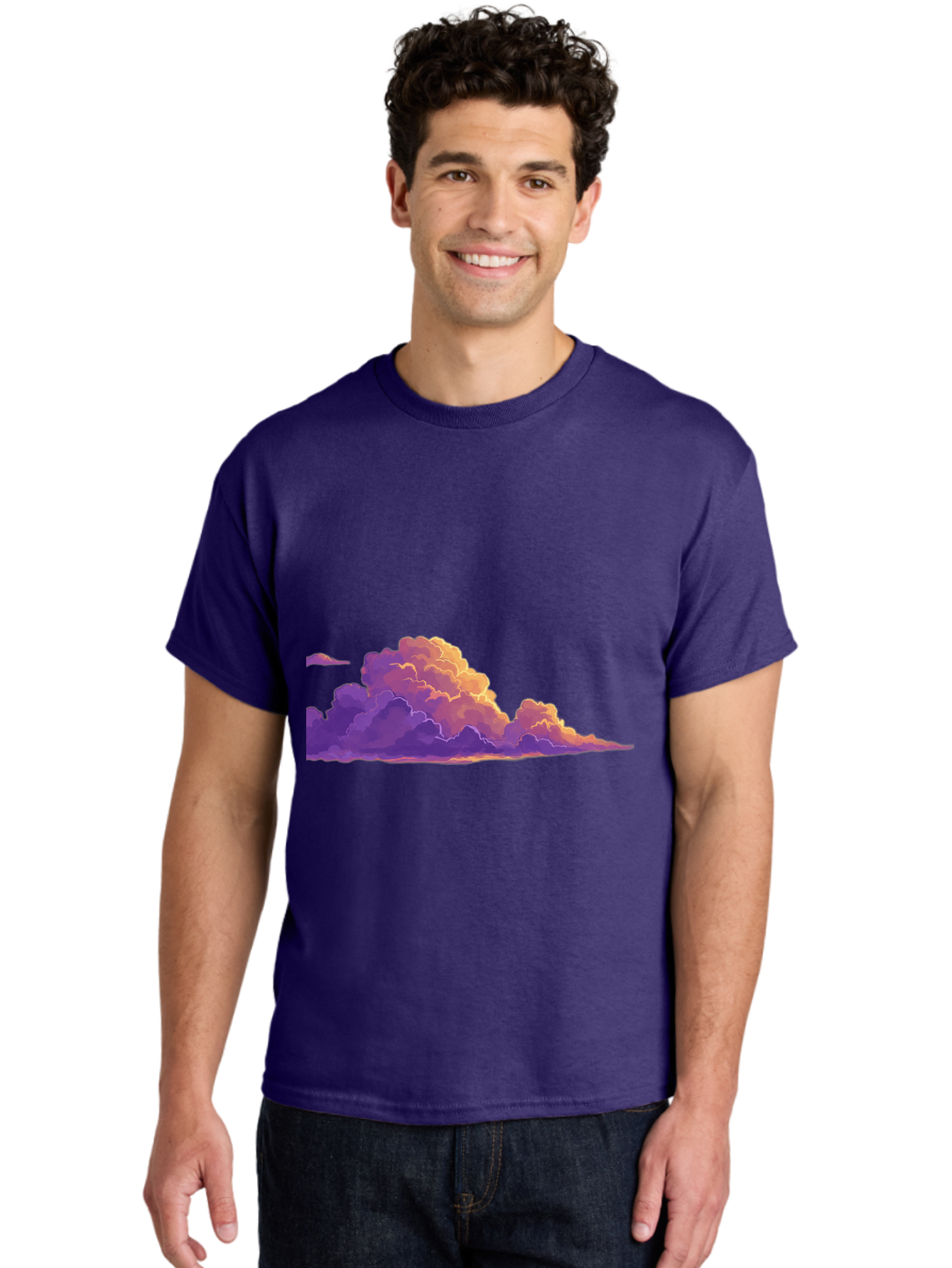 Clouds Men'S Graphic Tee, 100% Cotton, Comfortable Casual Summer Wear, Machine Washable, Vintage Camera, Old Camera, Antique Camera, Black Camera, Classic Photography, Photography Equipment, Nostalgic Device, Film Camera, Camera Art Bak272