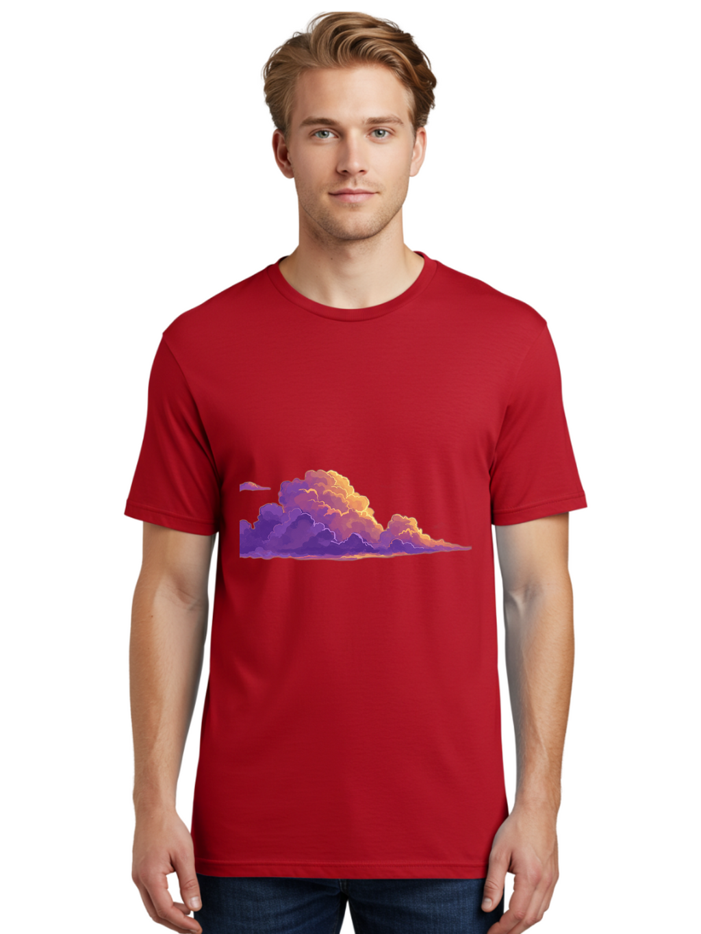 Clouds Men'S Graphic Tee, 100% Cotton, Comfortable Casual Summer Wear, Machine Washable, Vintage Camera, Old Camera, Antique Camera, Black Camera, Classic Photography, Photography Equipment, Nostalgic Device, Film Camera, Camera Art Bak272