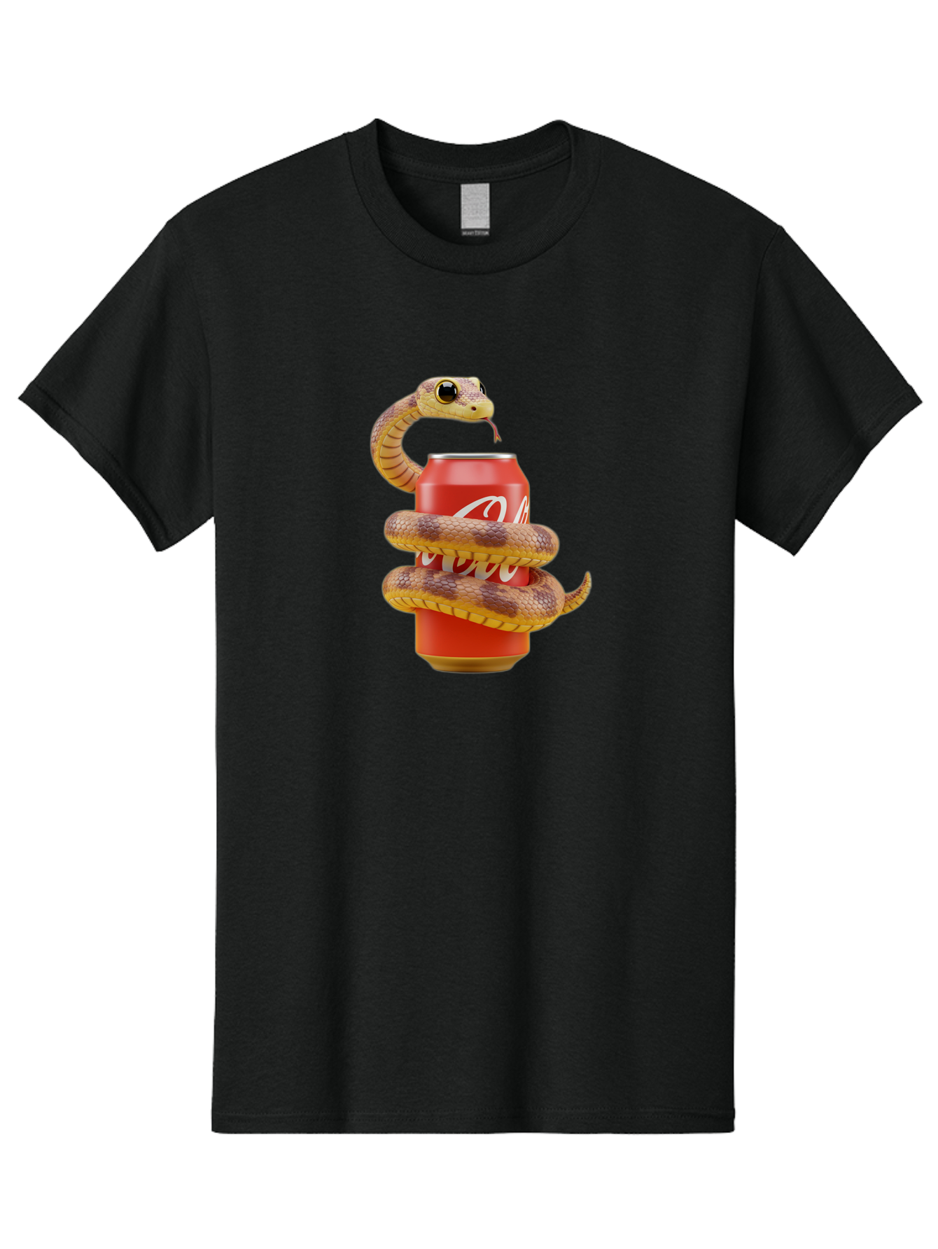 Coca-Cola-Can-Snake Men'S Graphic Tee, 100% Cotton, Comfortable Casual Summer Wear, Machine Washable, Vintage Camera, Old Camera, Antique Camera, Black Camera, Classic Photography, Photography Equipment, Nostalgic Device, Film Camera, Bak275
