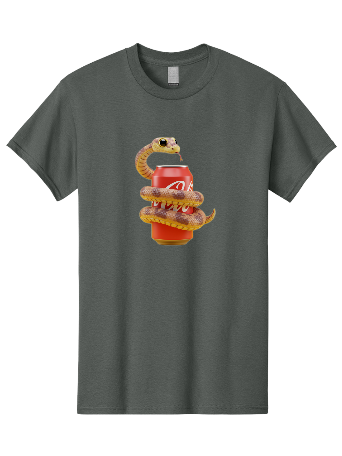 Coca-Cola-Can-Snake Men'S Graphic Tee, 100% Cotton, Comfortable Casual Summer Wear, Machine Washable, Vintage Camera, Old Camera, Antique Camera, Black Camera, Classic Photography, Photography Equipment, Nostalgic Device, Film Camera, Bak275