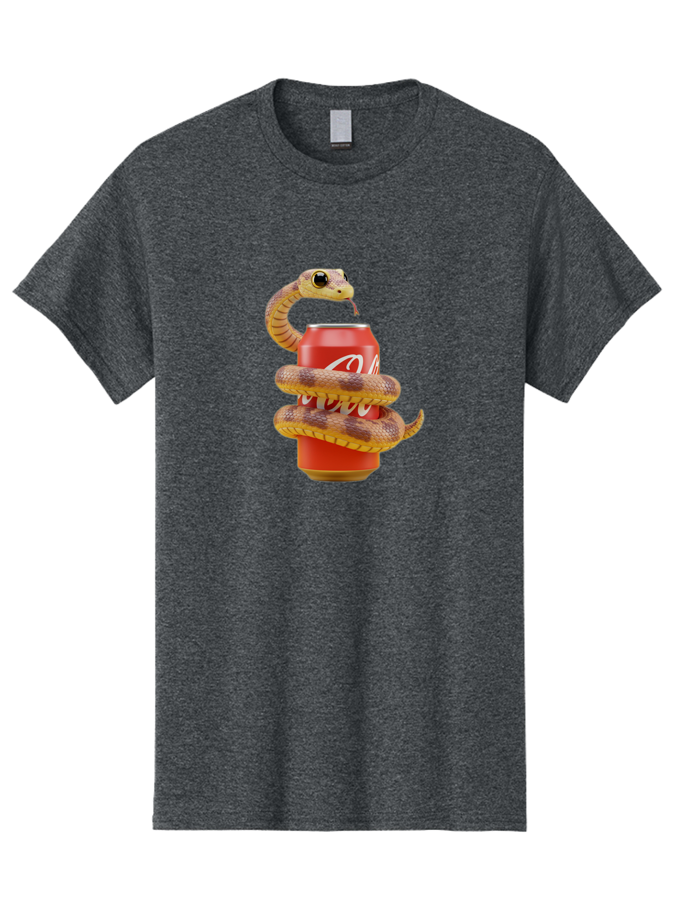 Coca-Cola-Can-Snake Men'S Graphic Tee, 100% Cotton, Comfortable Casual Summer Wear, Machine Washable, Vintage Camera, Old Camera, Antique Camera, Black Camera, Classic Photography, Photography Equipment, Nostalgic Device, Film Camera, Bak275