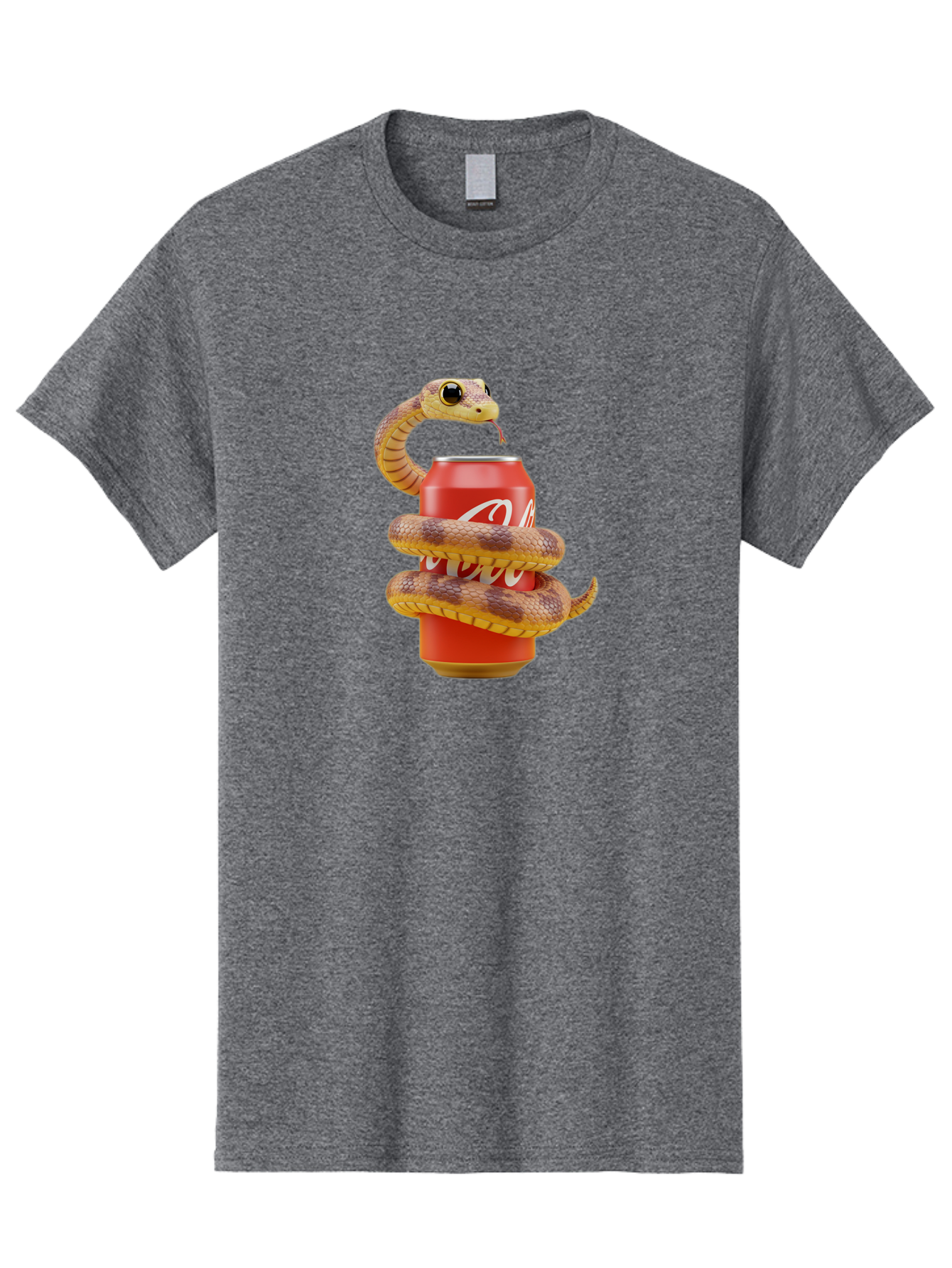 Coca-Cola-Can-Snake Men'S Graphic Tee, 100% Cotton, Comfortable Casual Summer Wear, Machine Washable, Vintage Camera, Old Camera, Antique Camera, Black Camera, Classic Photography, Photography Equipment, Nostalgic Device, Film Camera, Bak275