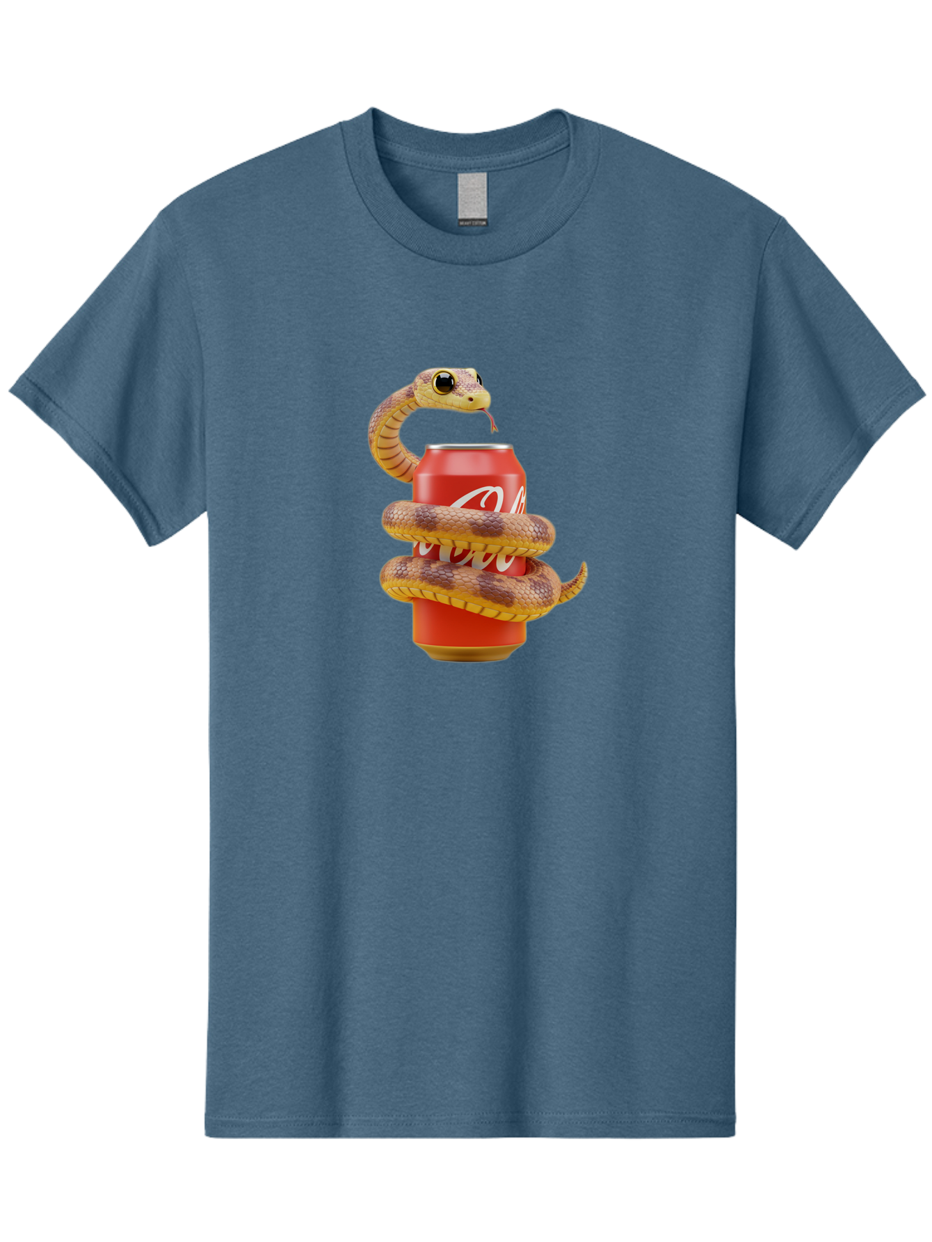 Coca-Cola-Can-Snake Men'S Graphic Tee, 100% Cotton, Comfortable Casual Summer Wear, Machine Washable, Vintage Camera, Old Camera, Antique Camera, Black Camera, Classic Photography, Photography Equipment, Nostalgic Device, Film Camera, Bak275