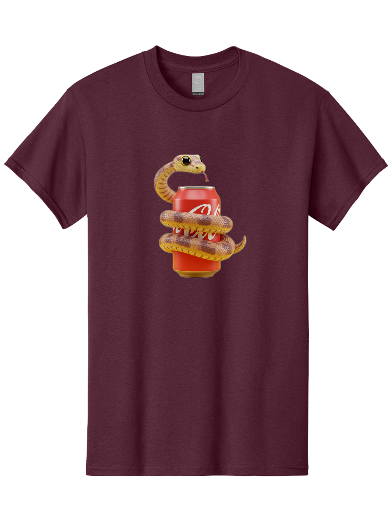 Coca-Cola-Can-Snake Men'S Graphic Tee, 100% Cotton, Comfortable Casual Summer Wear, Machine Washable, Vintage Camera, Old Camera, Antique Camera, Black Camera, Classic Photography, Photography Equipment, Nostalgic Device, Film Camera, Bak275