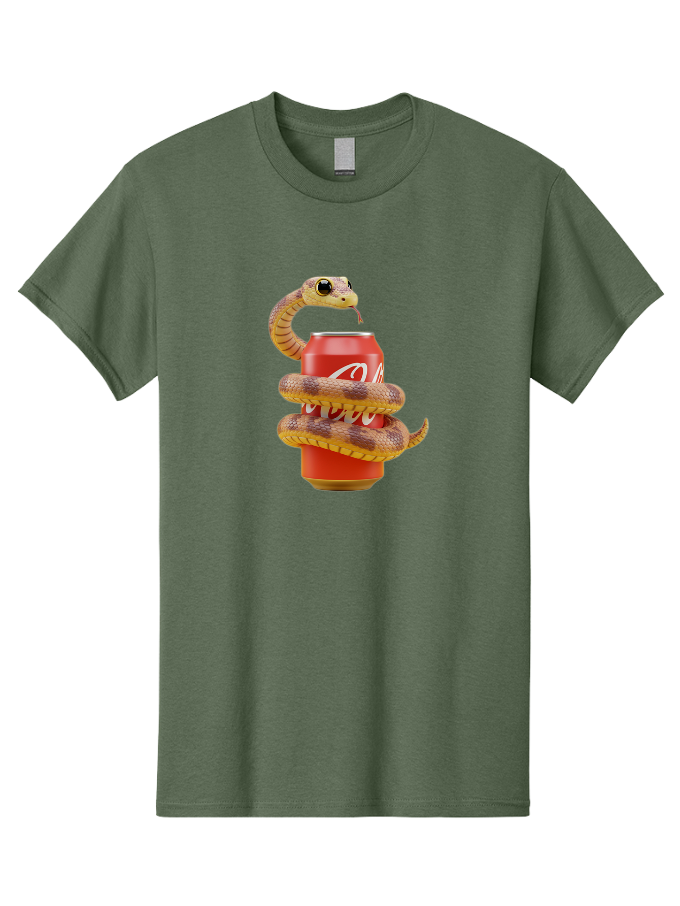 Coca-Cola-Can-Snake Men'S Graphic Tee, 100% Cotton, Comfortable Casual Summer Wear, Machine Washable, Vintage Camera, Old Camera, Antique Camera, Black Camera, Classic Photography, Photography Equipment, Nostalgic Device, Film Camera, Bak275