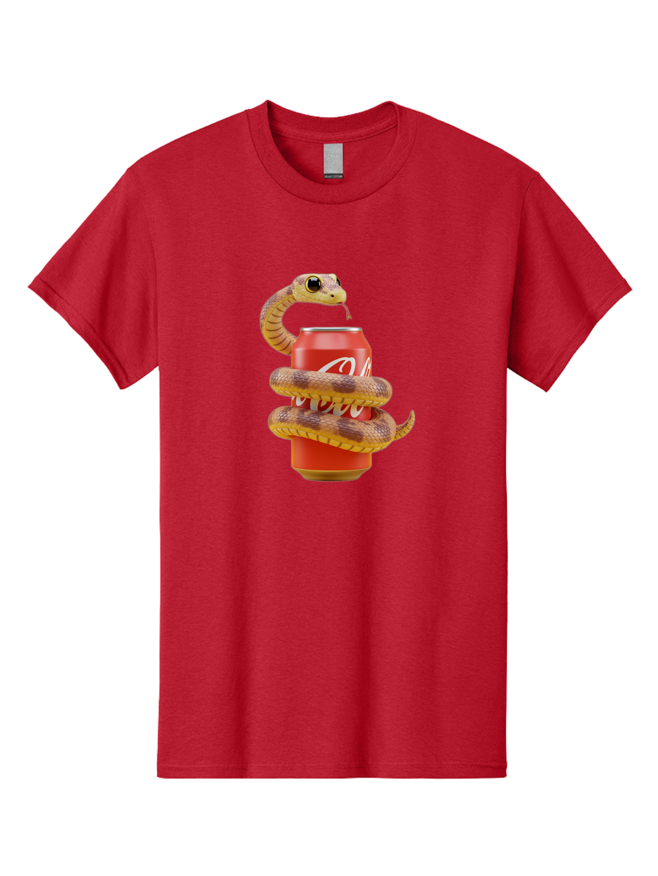 Coca-Cola-Can-Snake Men'S Graphic Tee, 100% Cotton, Comfortable Casual Summer Wear, Machine Washable, Vintage Camera, Old Camera, Antique Camera, Black Camera, Classic Photography, Photography Equipment, Nostalgic Device, Film Camera, Bak275