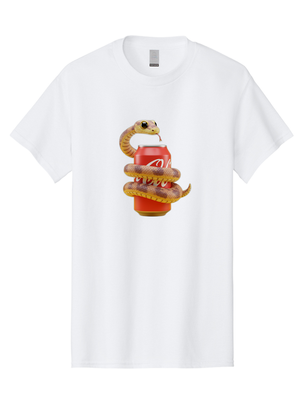 Coca-Cola-Can-Snake Men'S Graphic Tee, 100% Cotton, Comfortable Casual Summer Wear, Machine Washable, Vintage Camera, Old Camera, Antique Camera, Black Camera, Classic Photography, Photography Equipment, Nostalgic Device, Film Camera, Bak275