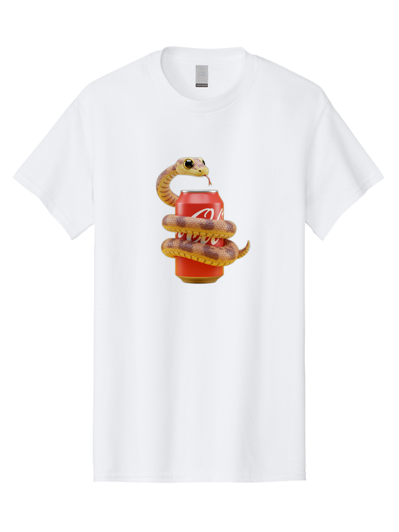 Coca-Cola-Can-Snake Men'S Graphic Tee, 100% Cotton, Comfortable Casual Summer Wear, Machine Washable, Vintage Camera, Old Camera, Antique Camera, Black Camera, Classic Photography, Photography Equipment, Nostalgic Device, Film Camera, Bak275