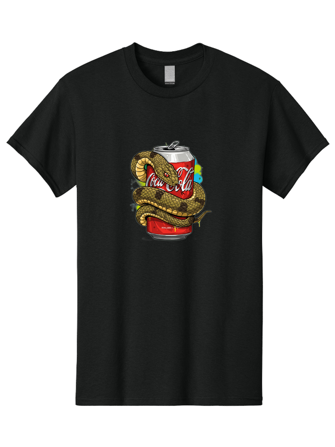 Coca-Cola-Snake-Can Men'S Graphic Tee, 100% Cotton, Comfortable Casual Summer Wear, Machine Washable, Vintage Camera, Old Camera, Antique Camera, Black Camera, Classic Photography, Photography Equipment, Nostalgic Device, Film Camera, Bak276