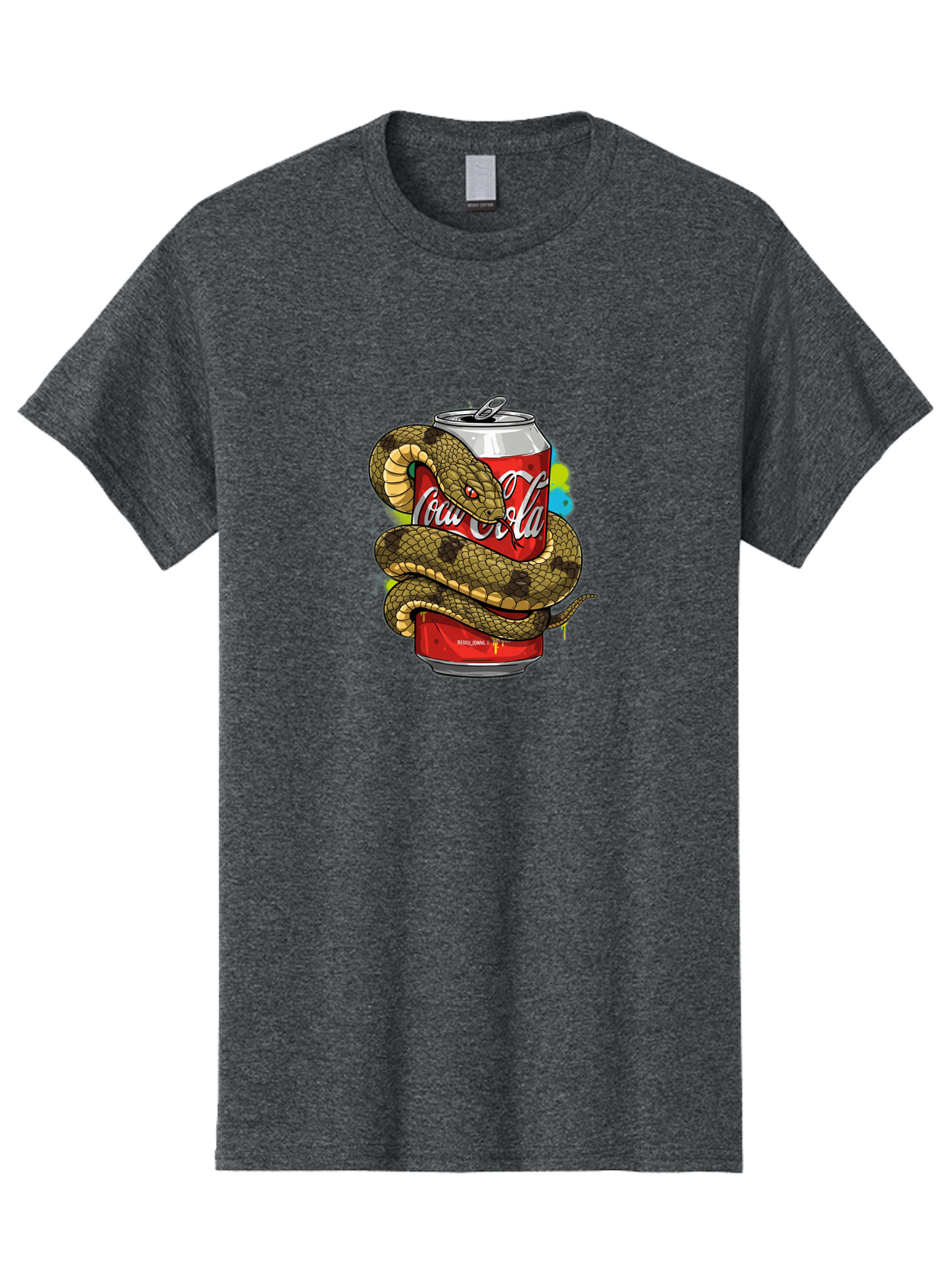 Coca-Cola-Snake-Can Men'S Graphic Tee, 100% Cotton, Comfortable Casual Summer Wear, Machine Washable, Vintage Camera, Old Camera, Antique Camera, Black Camera, Classic Photography, Photography Equipment, Nostalgic Device, Film Camera, Bak276