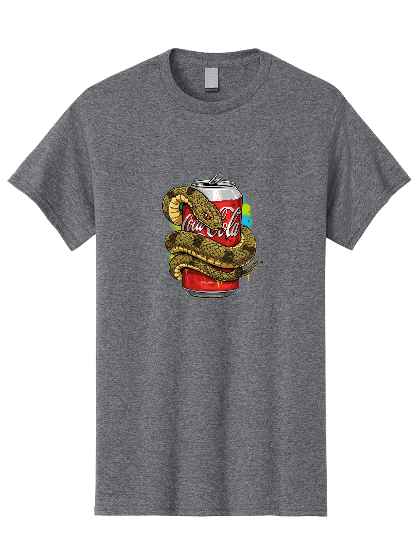 Coca-Cola-Snake-Can Men'S Graphic Tee, 100% Cotton, Comfortable Casual Summer Wear, Machine Washable, Vintage Camera, Old Camera, Antique Camera, Black Camera, Classic Photography, Photography Equipment, Nostalgic Device, Film Camera, Bak276