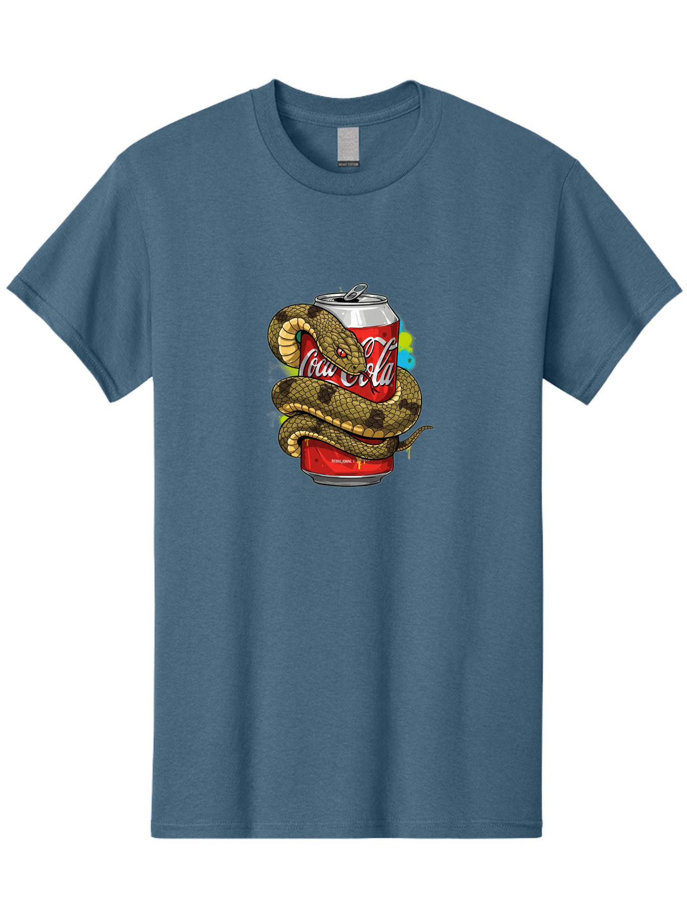 Coca-Cola-Snake-Can Men'S Graphic Tee, 100% Cotton, Comfortable Casual Summer Wear, Machine Washable, Vintage Camera, Old Camera, Antique Camera, Black Camera, Classic Photography, Photography Equipment, Nostalgic Device, Film Camera, Bak276
