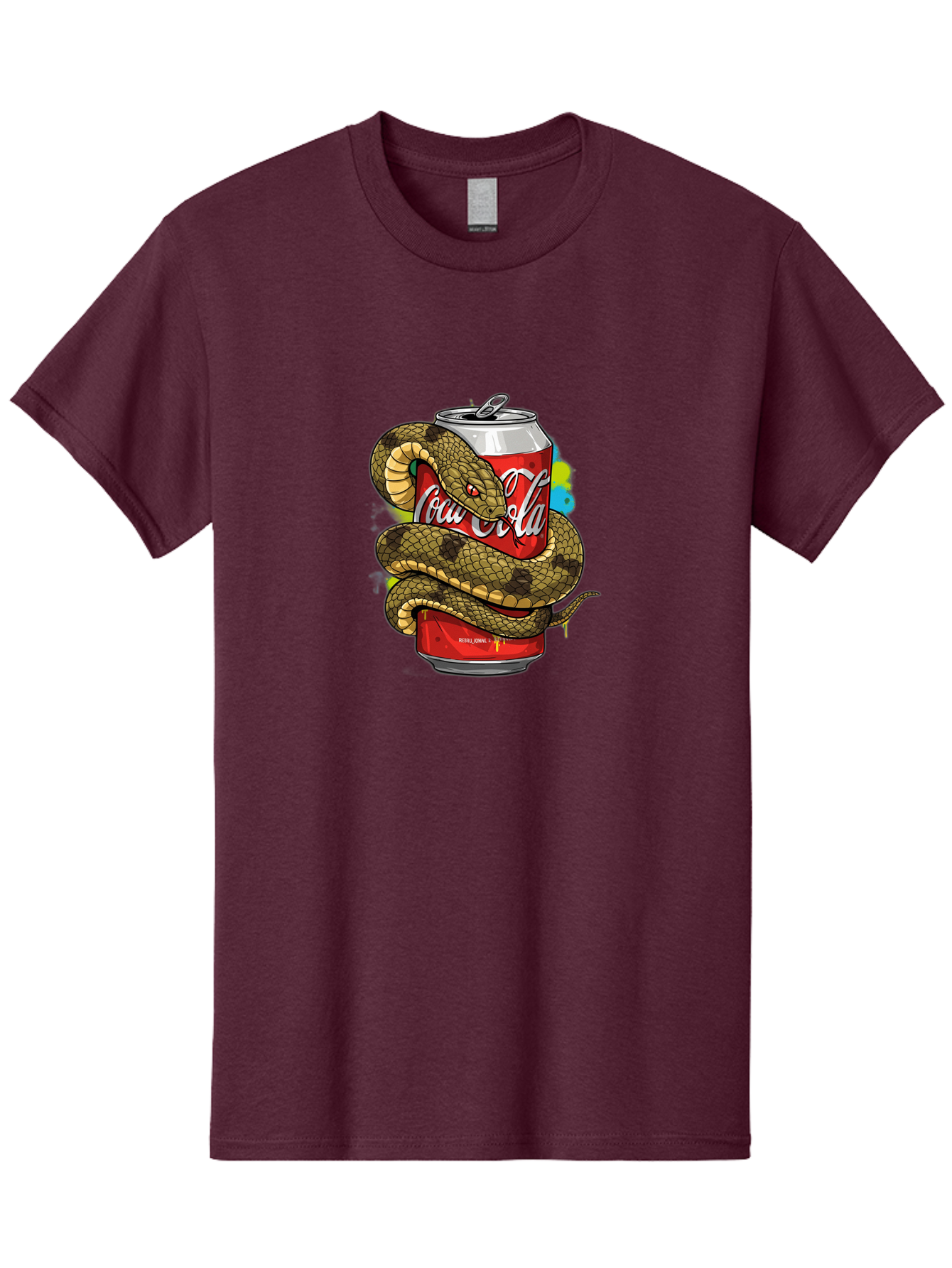 Coca-Cola-Snake-Can Men'S Graphic Tee, 100% Cotton, Comfortable Casual Summer Wear, Machine Washable, Vintage Camera, Old Camera, Antique Camera, Black Camera, Classic Photography, Photography Equipment, Nostalgic Device, Film Camera, Bak276