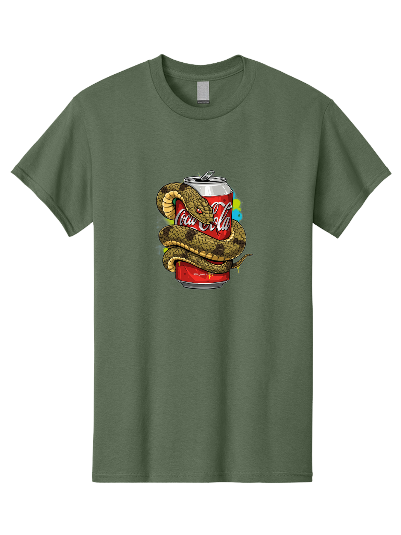Coca-Cola-Snake-Can Men'S Graphic Tee, 100% Cotton, Comfortable Casual Summer Wear, Machine Washable, Vintage Camera, Old Camera, Antique Camera, Black Camera, Classic Photography, Photography Equipment, Nostalgic Device, Film Camera, Bak276
