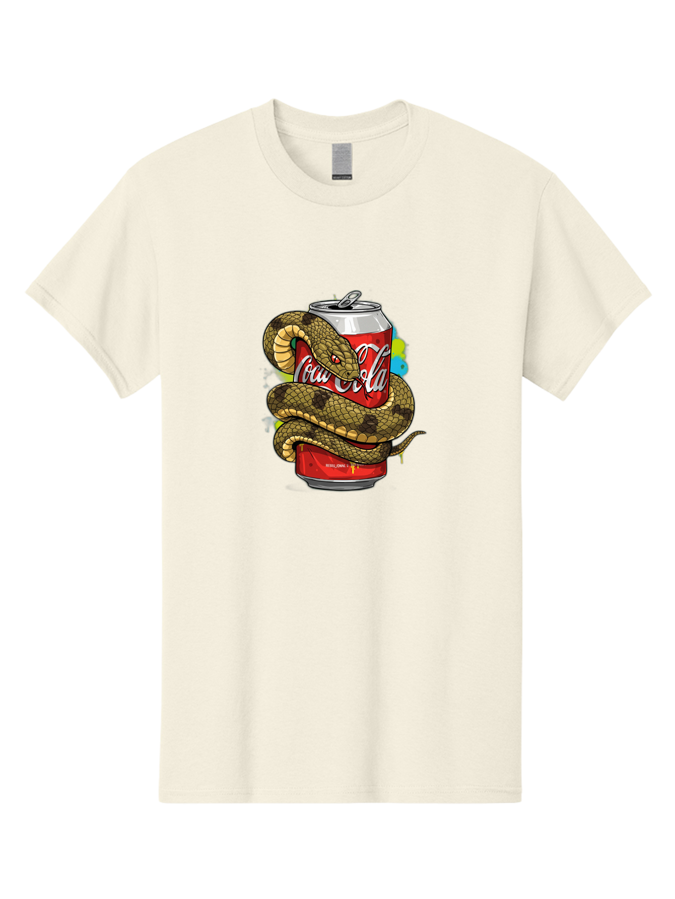 Coca-Cola-Snake-Can Men'S Graphic Tee, 100% Cotton, Comfortable Casual Summer Wear, Machine Washable, Vintage Camera, Old Camera, Antique Camera, Black Camera, Classic Photography, Photography Equipment, Nostalgic Device, Film Camera, Bak276