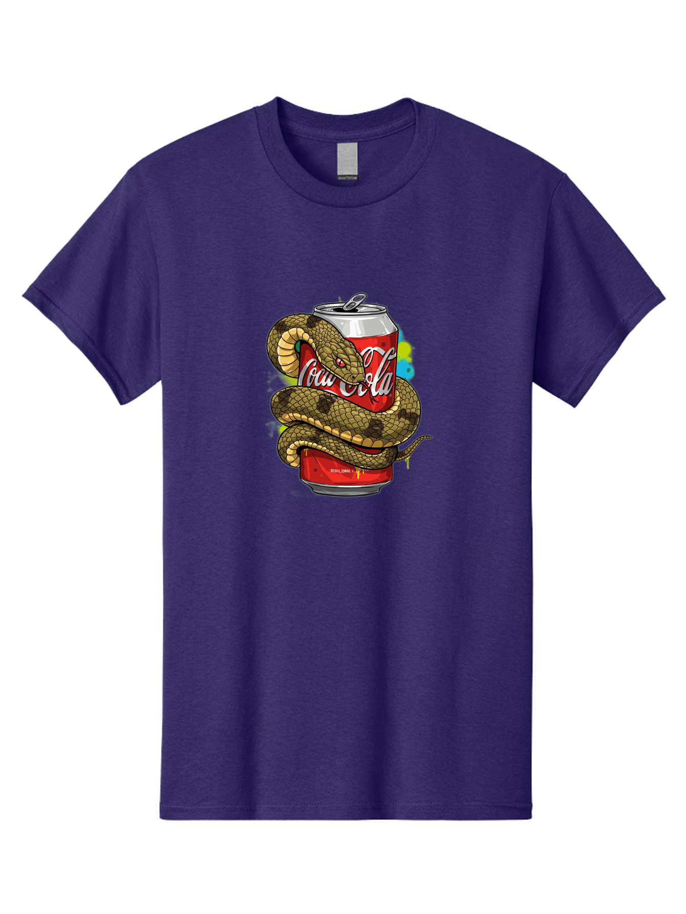 Coca-Cola-Snake-Can Men'S Graphic Tee, 100% Cotton, Comfortable Casual Summer Wear, Machine Washable, Vintage Camera, Old Camera, Antique Camera, Black Camera, Classic Photography, Photography Equipment, Nostalgic Device, Film Camera, Bak276