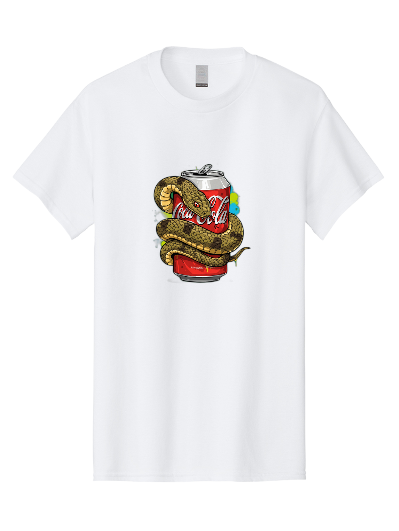 Coca-Cola-Snake-Can Men'S Graphic Tee, 100% Cotton, Comfortable Casual Summer Wear, Machine Washable, Vintage Camera, Old Camera, Antique Camera, Black Camera, Classic Photography, Photography Equipment, Nostalgic Device, Film Camera, Bak276