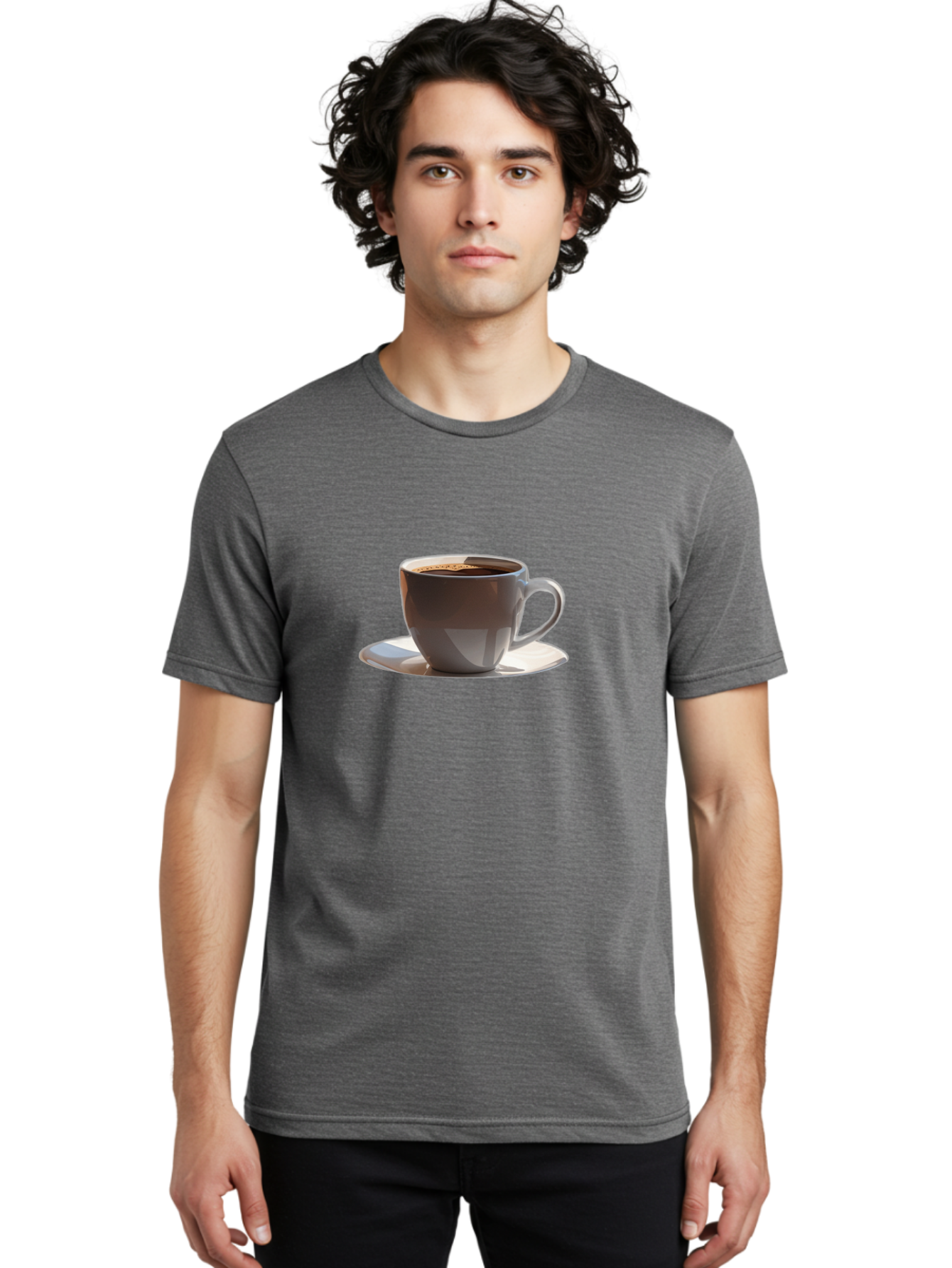 Coffee-Cup Men'S Graphic Tee, 100% Cotton, Comfortable Casual Summer Wear, Machine Washable, Vintage Camera, Old Camera, Antique Camera, Black Camera, Classic Photography, Photography Equipment, Nostalgic Device, Film Camera, Camera Art Bak278