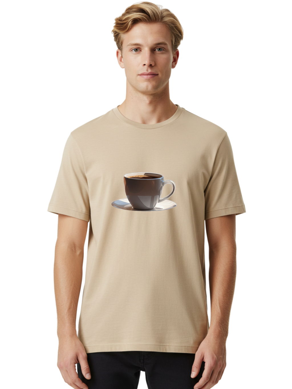 Coffee-Cup Men'S Graphic Tee, 100% Cotton, Comfortable Casual Summer Wear, Machine Washable, Vintage Camera, Old Camera, Antique Camera, Black Camera, Classic Photography, Photography Equipment, Nostalgic Device, Film Camera, Camera Art Bak278