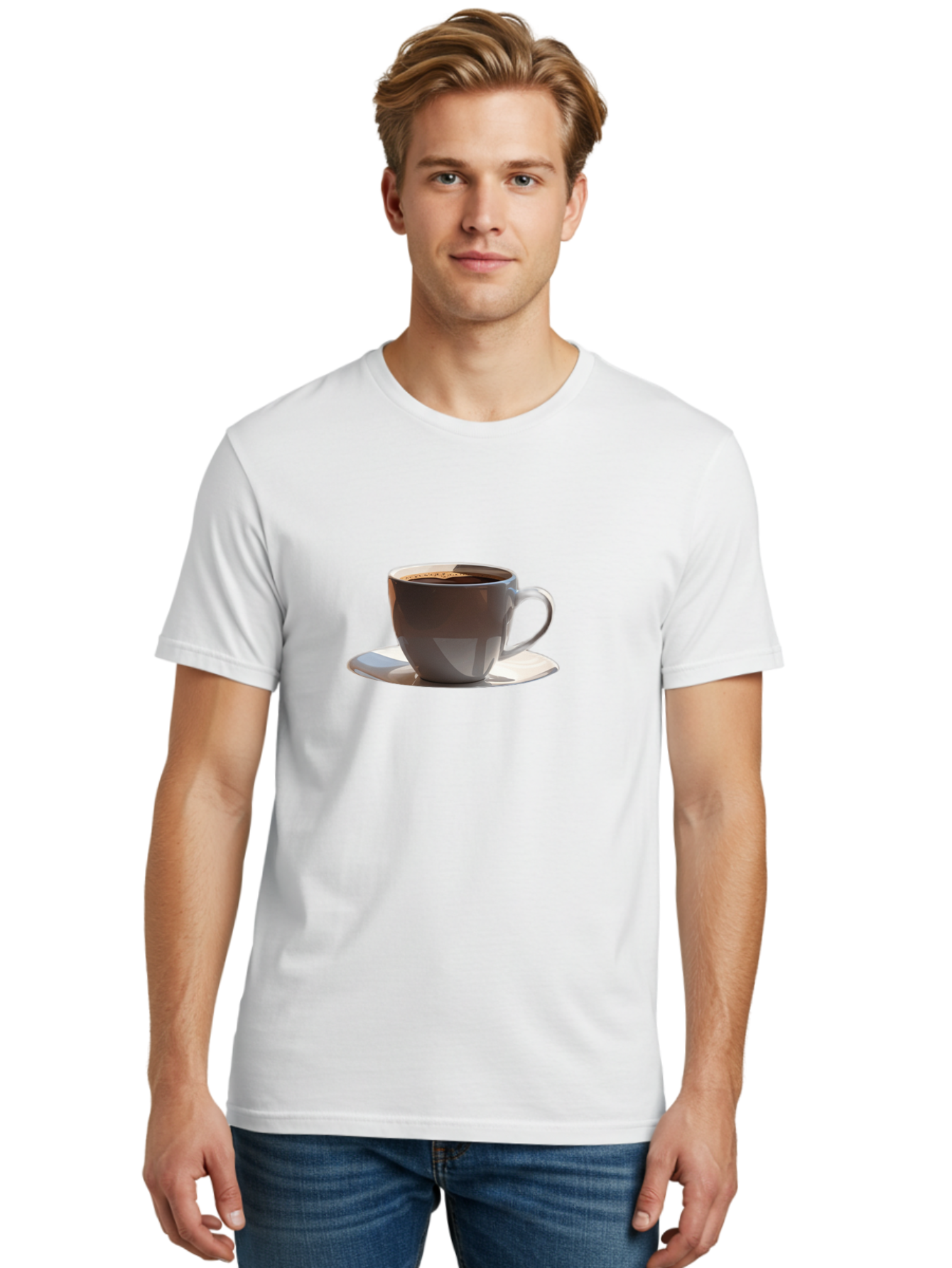Coffee-Cup Men'S Graphic Tee, 100% Cotton, Comfortable Casual Summer Wear, Machine Washable, Vintage Camera, Old Camera, Antique Camera, Black Camera, Classic Photography, Photography Equipment, Nostalgic Device, Film Camera, Camera Art Bak278