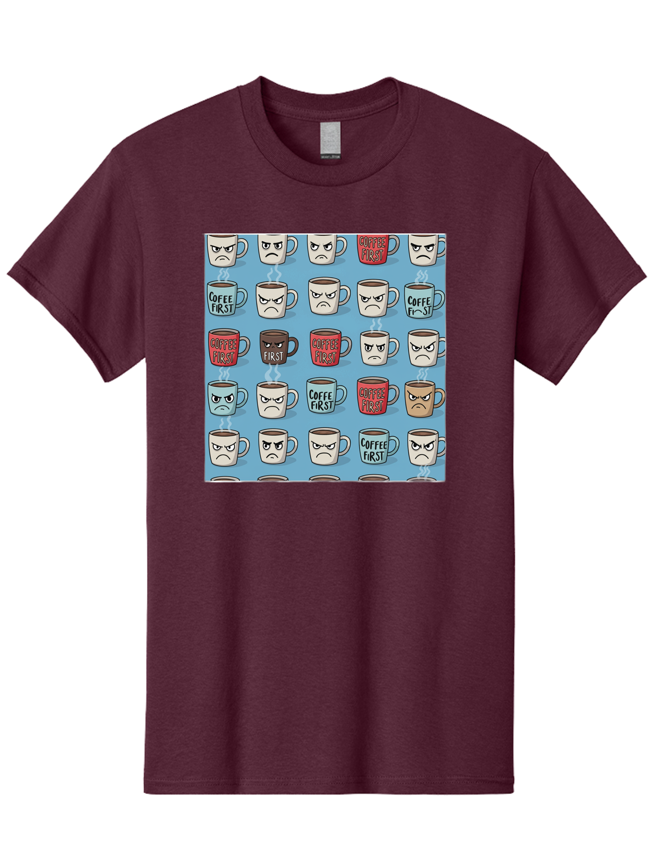 Coffee-First-1 Men'S Graphic Tee, 100% Cotton, Comfortable Casual Summer Wear, Machine Washable, Vintage Camera, Old Camera, Antique Camera, Black Camera, Classic Photography, Photography Equipment, Nostalgic Device, Film Camera, Camera Art Bak279