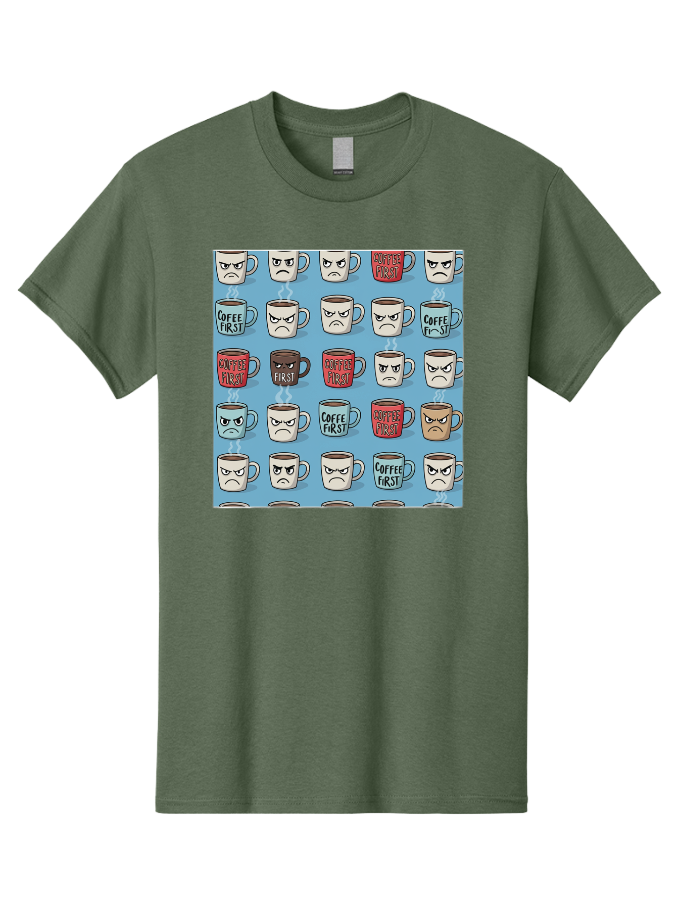 Coffee-First-1 Men'S Graphic Tee, 100% Cotton, Comfortable Casual Summer Wear, Machine Washable, Vintage Camera, Old Camera, Antique Camera, Black Camera, Classic Photography, Photography Equipment, Nostalgic Device, Film Camera, Camera Art Bak279