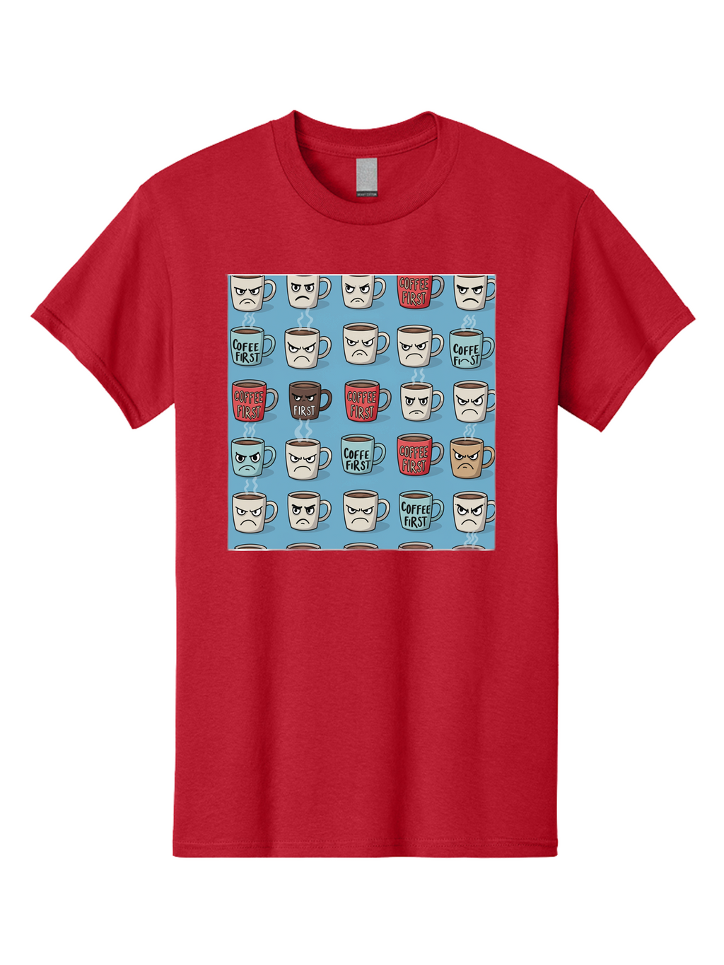 Coffee-First-1 Men'S Graphic Tee, 100% Cotton, Comfortable Casual Summer Wear, Machine Washable, Vintage Camera, Old Camera, Antique Camera, Black Camera, Classic Photography, Photography Equipment, Nostalgic Device, Film Camera, Camera Art Bak279