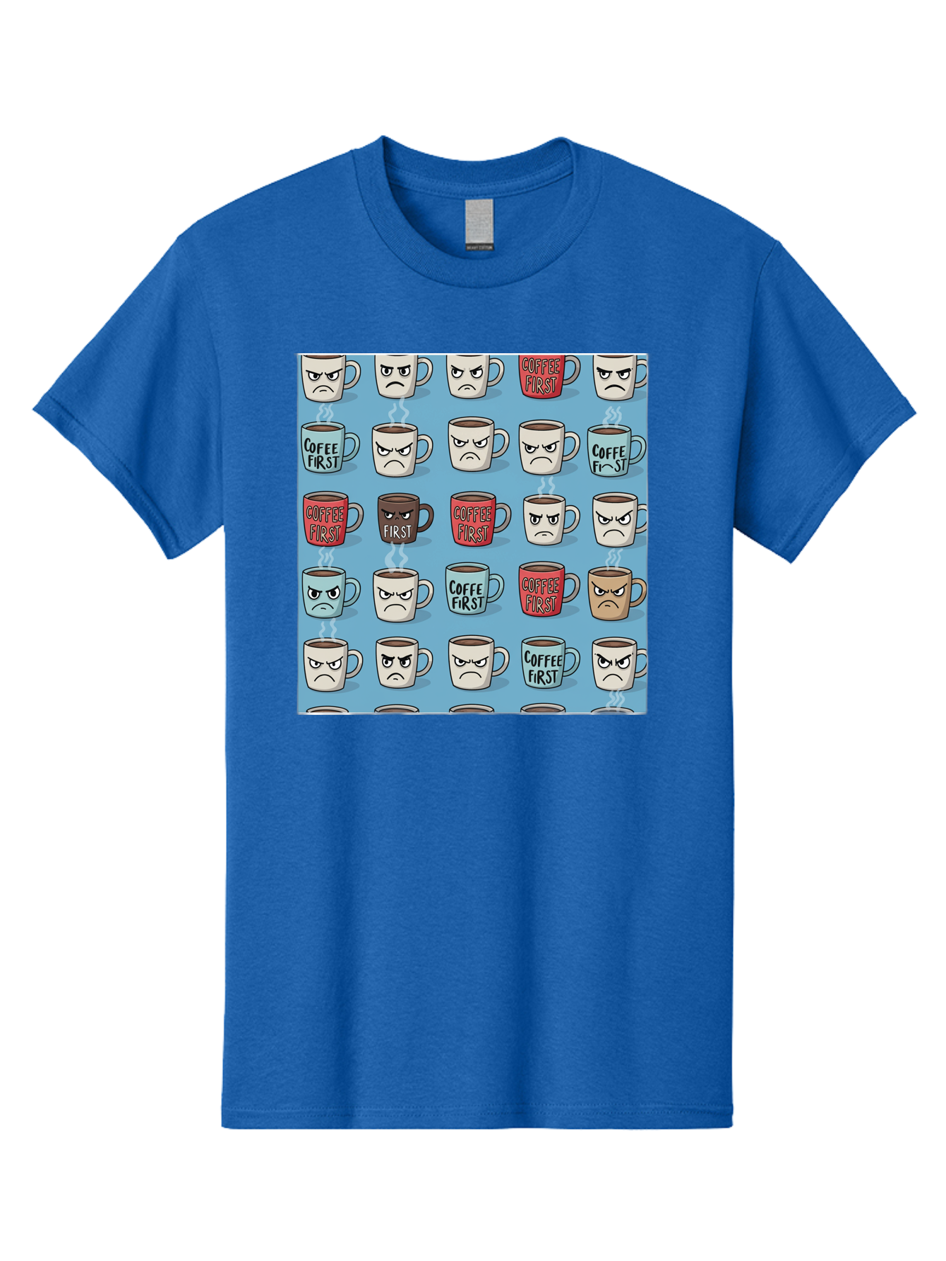 Coffee-First-1 Men'S Graphic Tee, 100% Cotton, Comfortable Casual Summer Wear, Machine Washable, Vintage Camera, Old Camera, Antique Camera, Black Camera, Classic Photography, Photography Equipment, Nostalgic Device, Film Camera, Camera Art Bak279